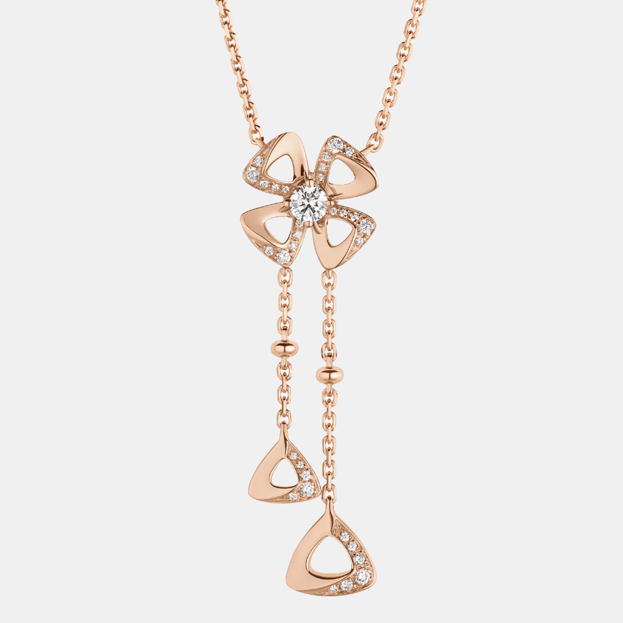 Bvlgari fiorever diamonds 18k rose gold necklace