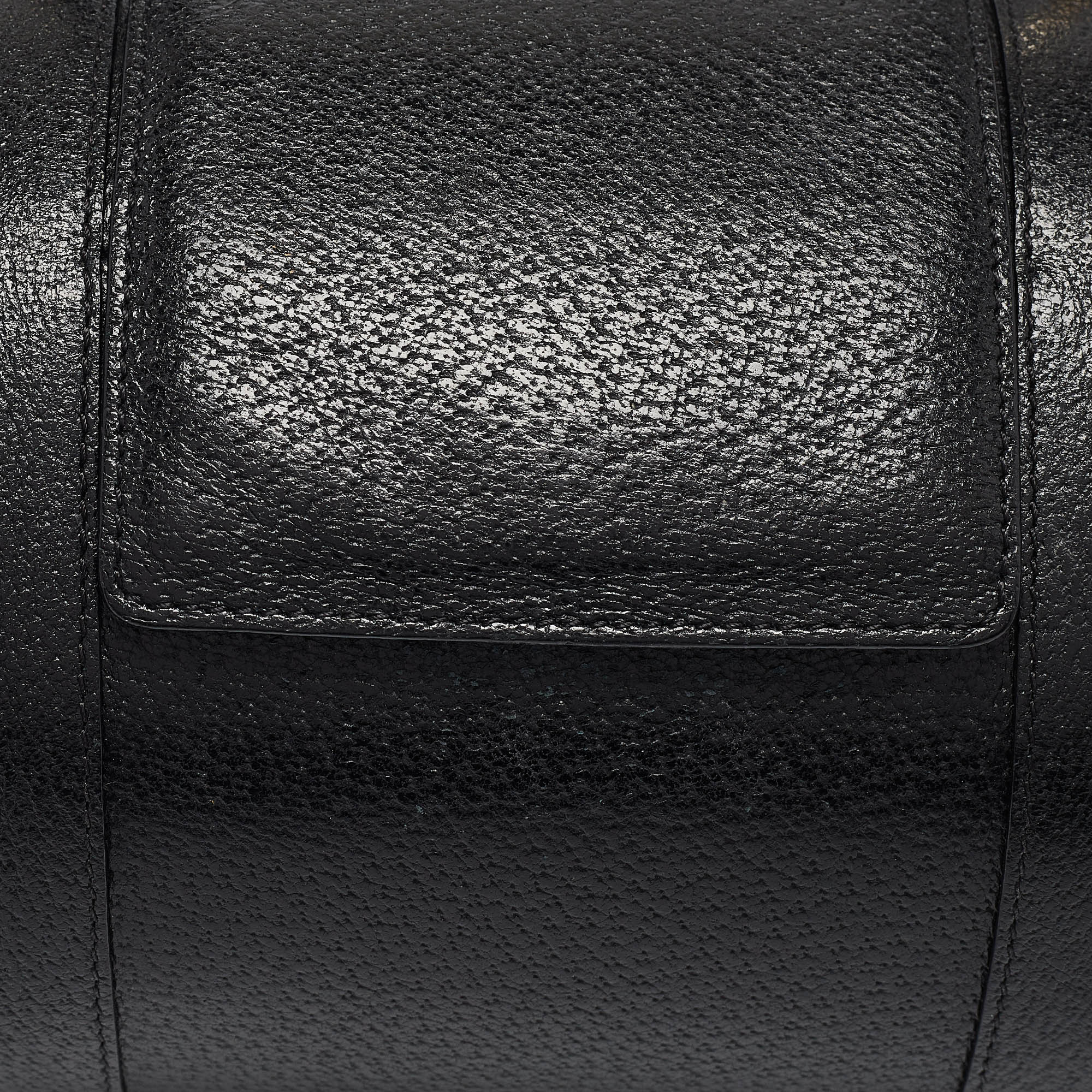 Bvlgari Black Leather B.Zero1 Barrel Bag