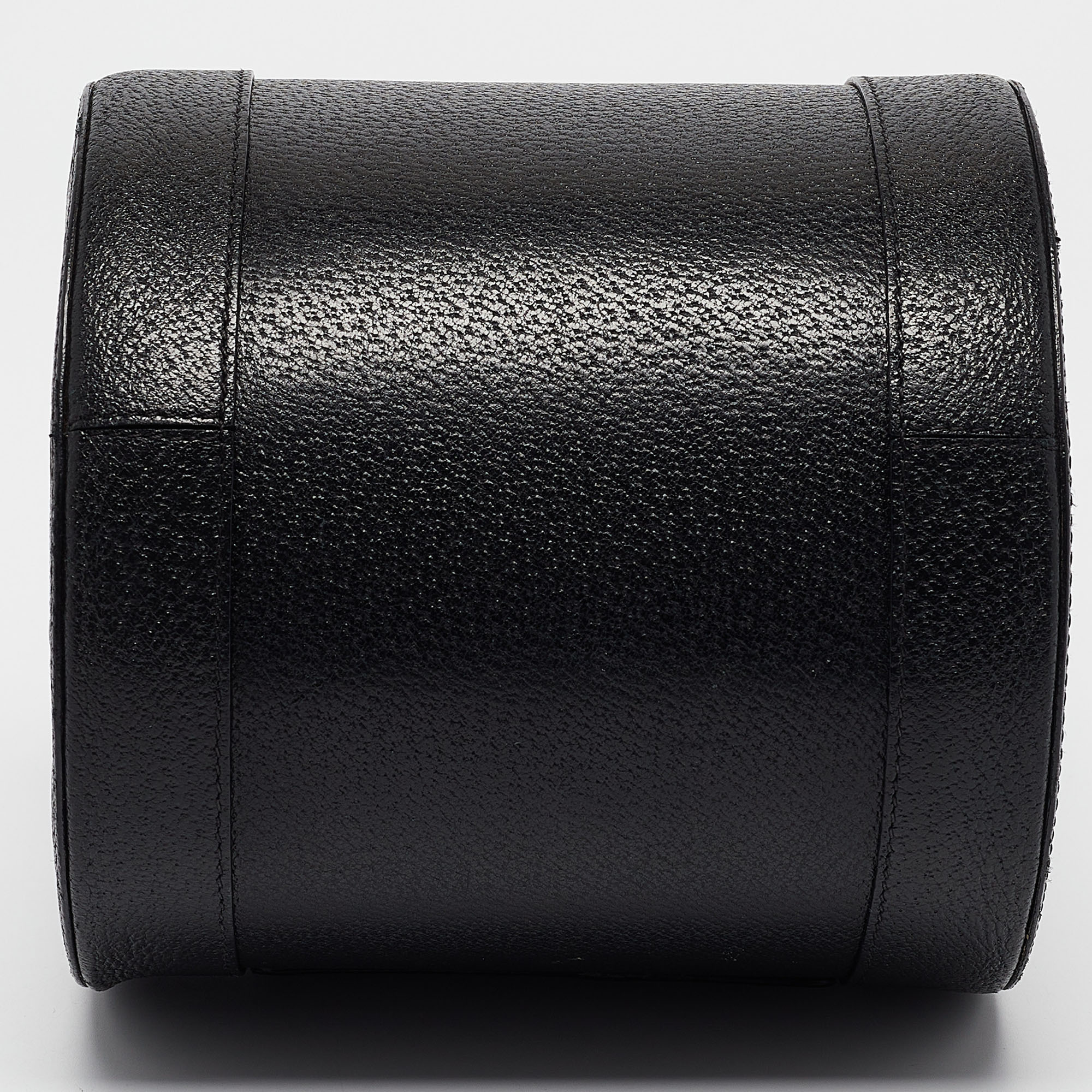 Bvlgari Black Leather B.Zero1 Barrel Bag