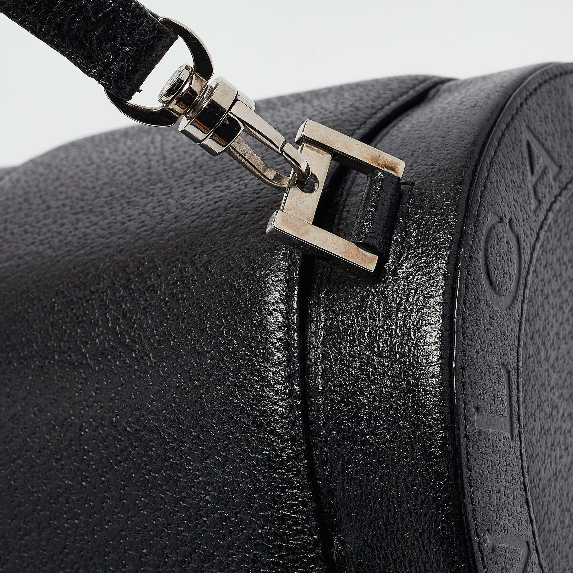 Bvlgari Black Leather B.Zero1 Barrel Bag