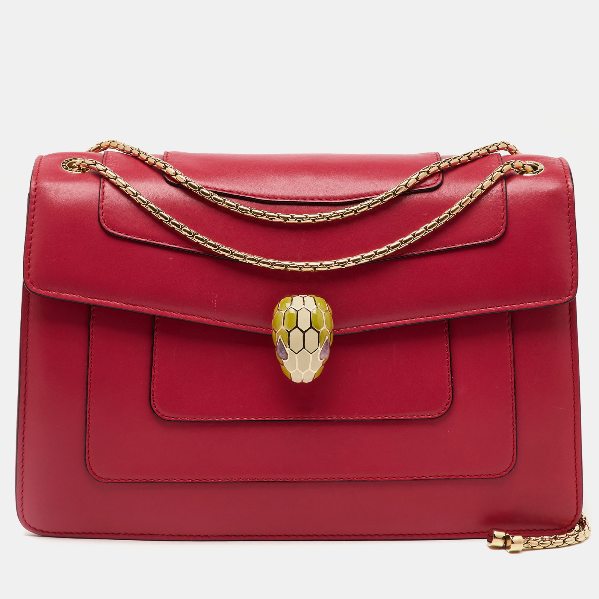 Bvlgari Cherry Red Leather Medium Serpenti Forever Shoulder Bag
Bvlgari Cherry Red Leather Medium Serpenti Forever Shoulder Bag