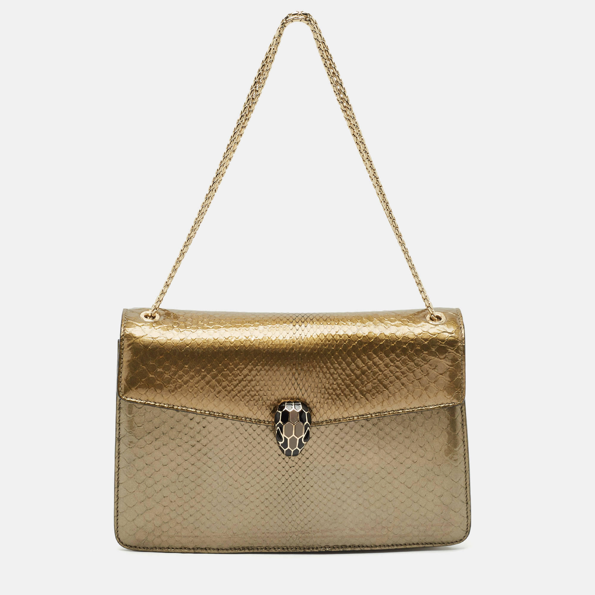 Bvlgari Olive Green Medium Serpenti Forever Flap Shoulder Bag
Bvlgari Olive Green Medium Serpenti Forever Flap Shoulder Bag