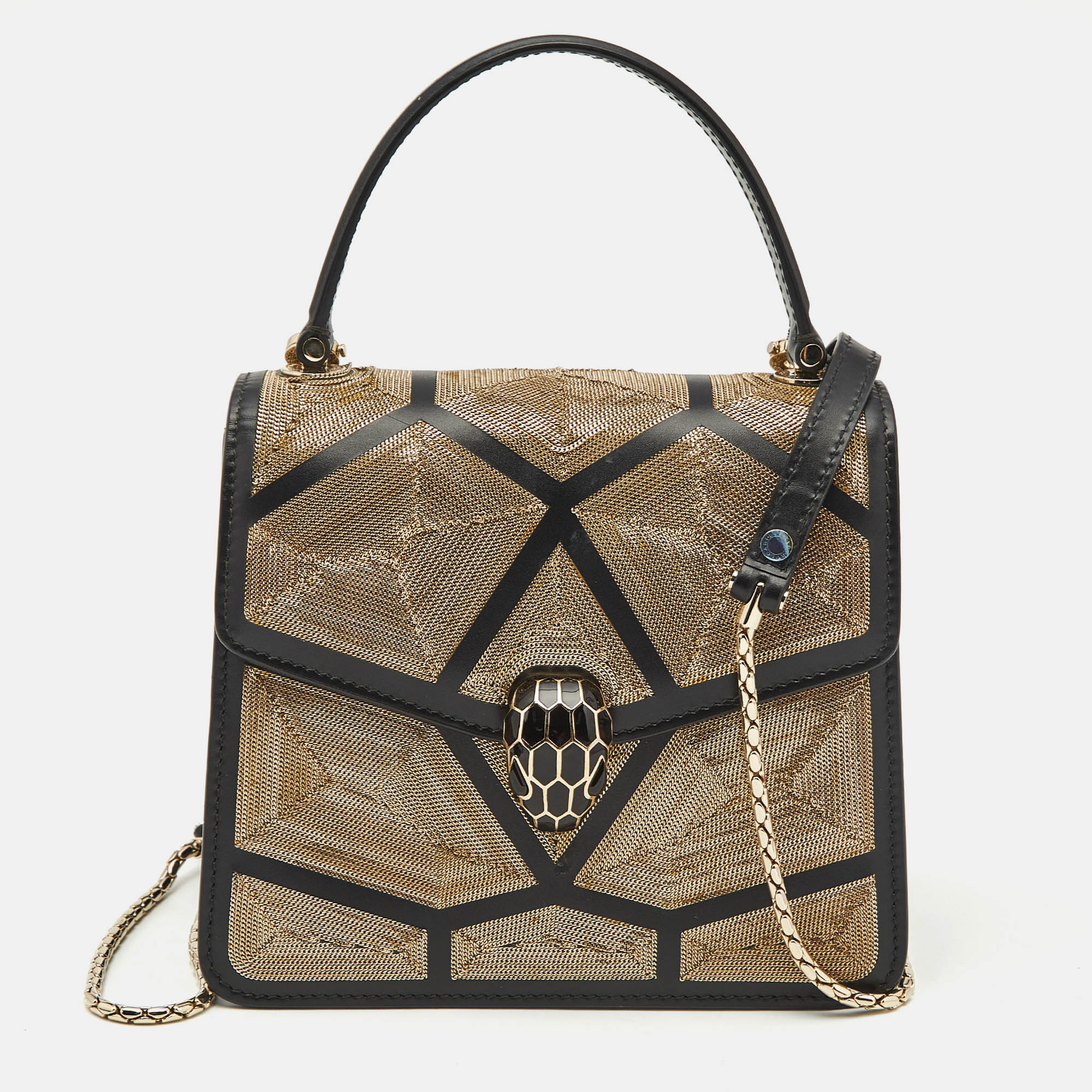 Bvlgari Black Million Chain Leather Serpenti Forever Top Handle Bag
Bvlgari Black Million Chain Leather Serpenti Forever Top Handle Bag