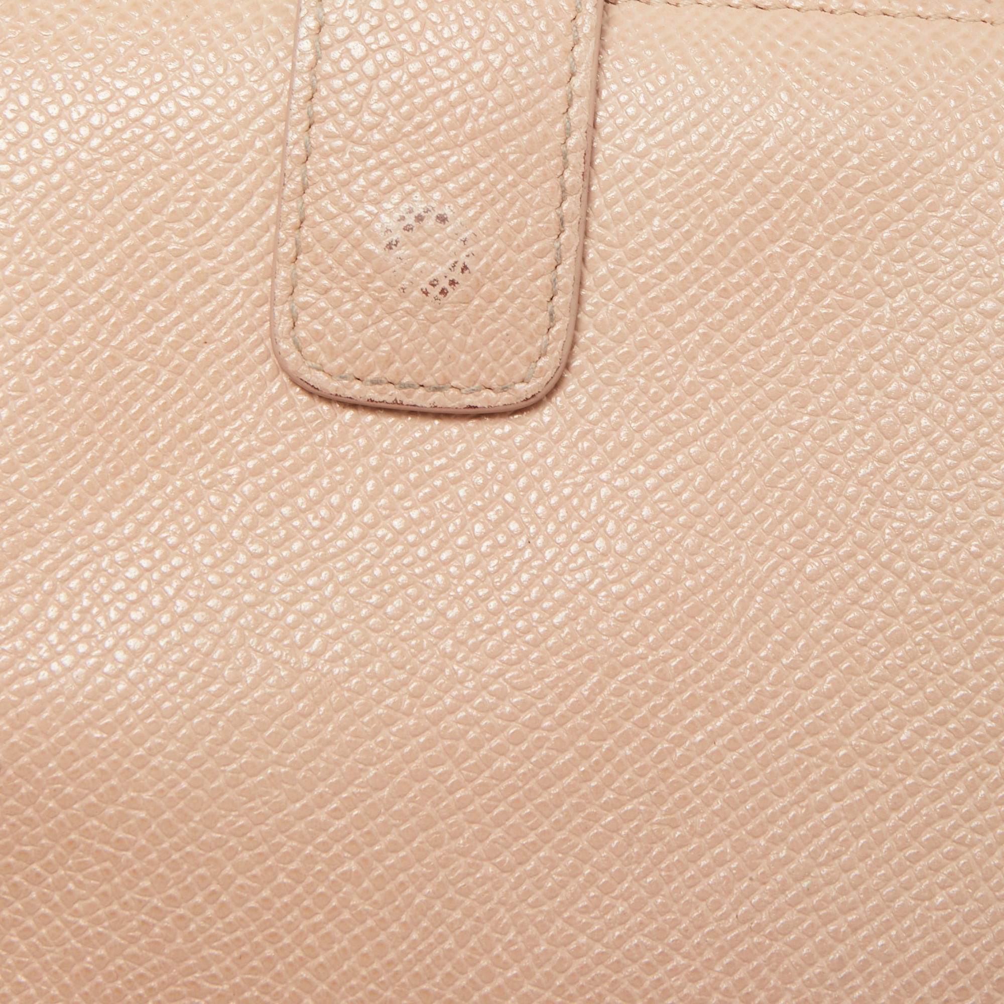 Bvlgari Light Pink Leather Icon Bit French Wallet