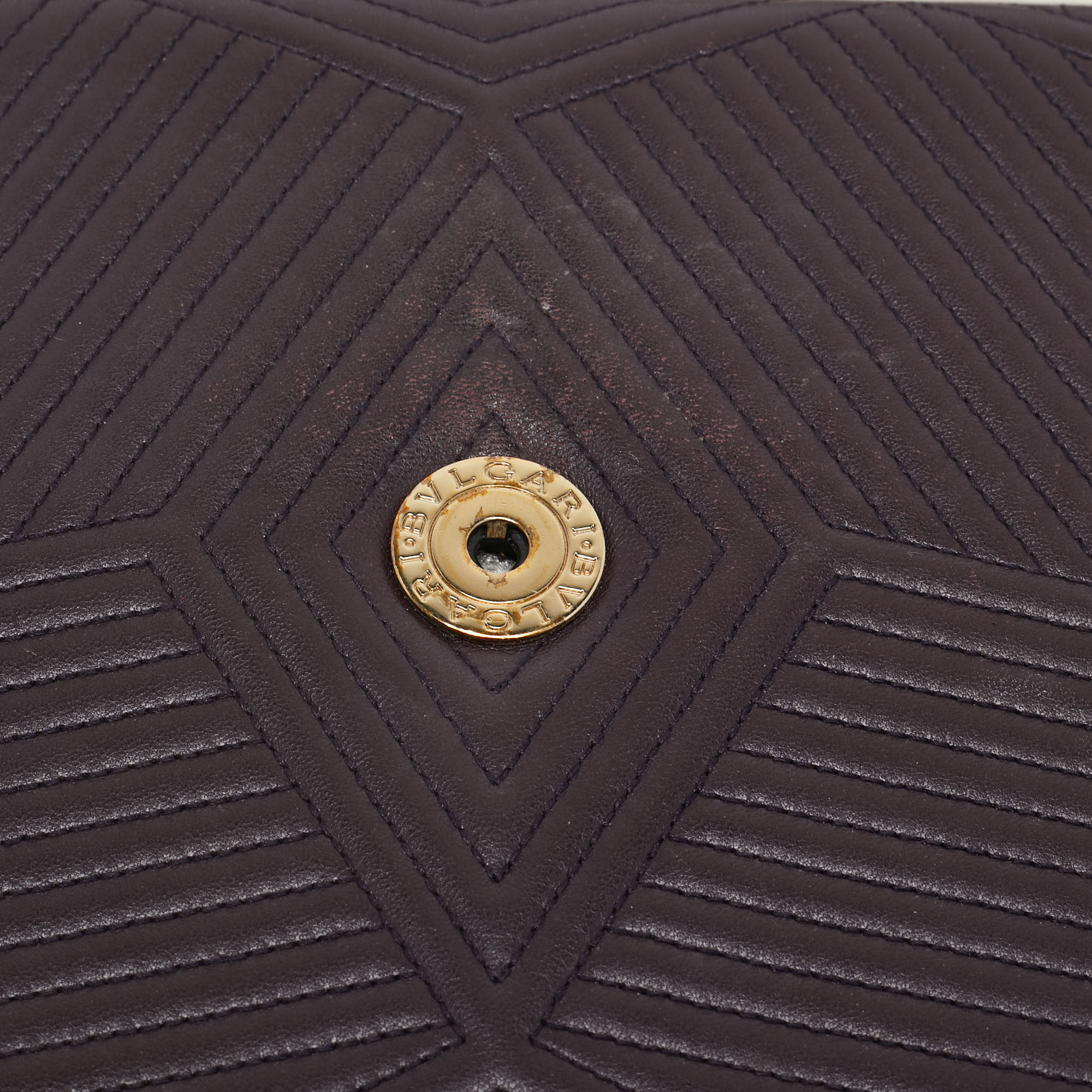 Bvlgari Burgundy Quilted Leather Medium Serpenti Forever Shoulder Bag