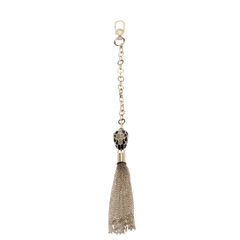 Bvlgari Serpenti Forever Black Glitter Enamel Gold Plated Tassel Bag Charm
Bvlgari Serpenti Forever Black Glitter Enamel Gold Plated Tassel Bag Charm