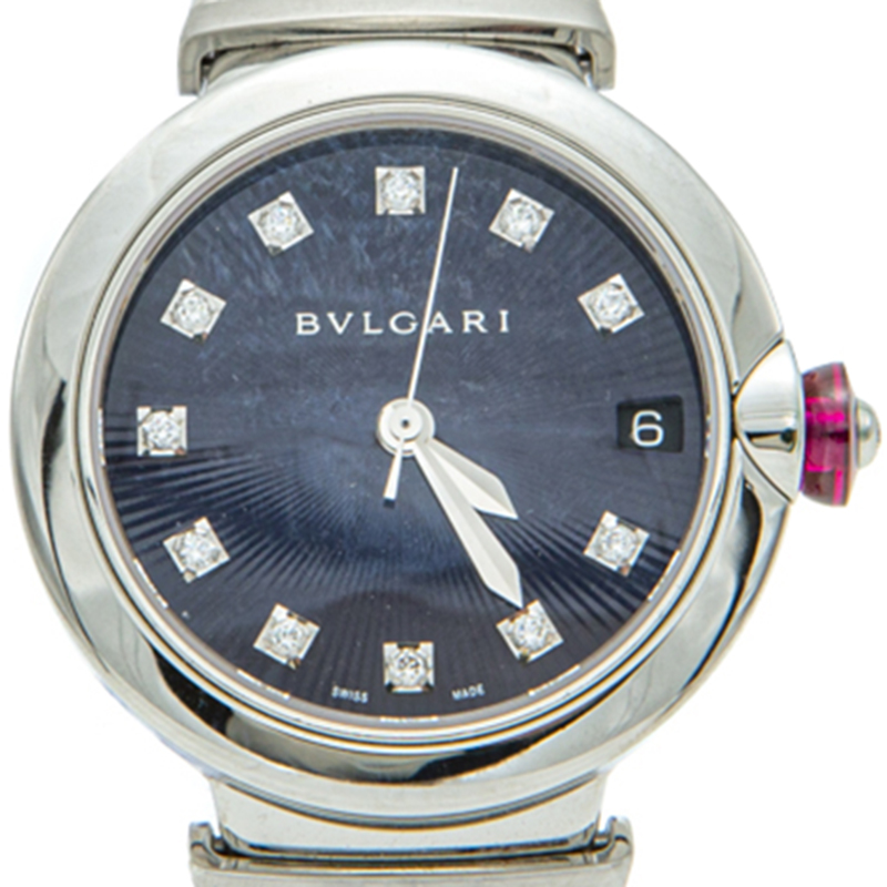 Bvlgari Navy Blue Stainless Steel Diamond Lvcea Diamond Open Case Women's Watch
Bvlgari Navy Blue Stainless Steel Diamond Lvcea Diamond Open Case Women's Watch