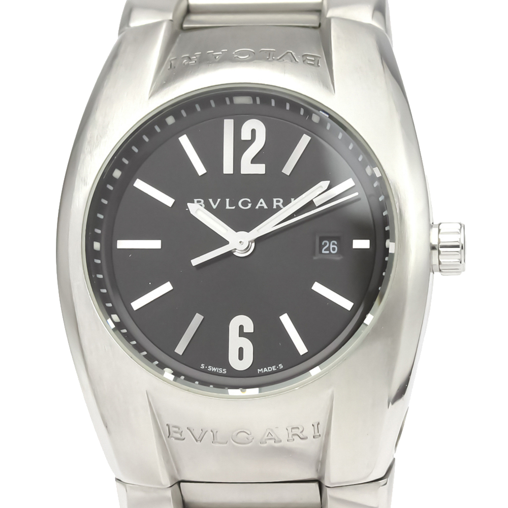 Bvlgari Black Stainless Steel Ergon EG30S Quartz Women's Wristwatch 30 MM