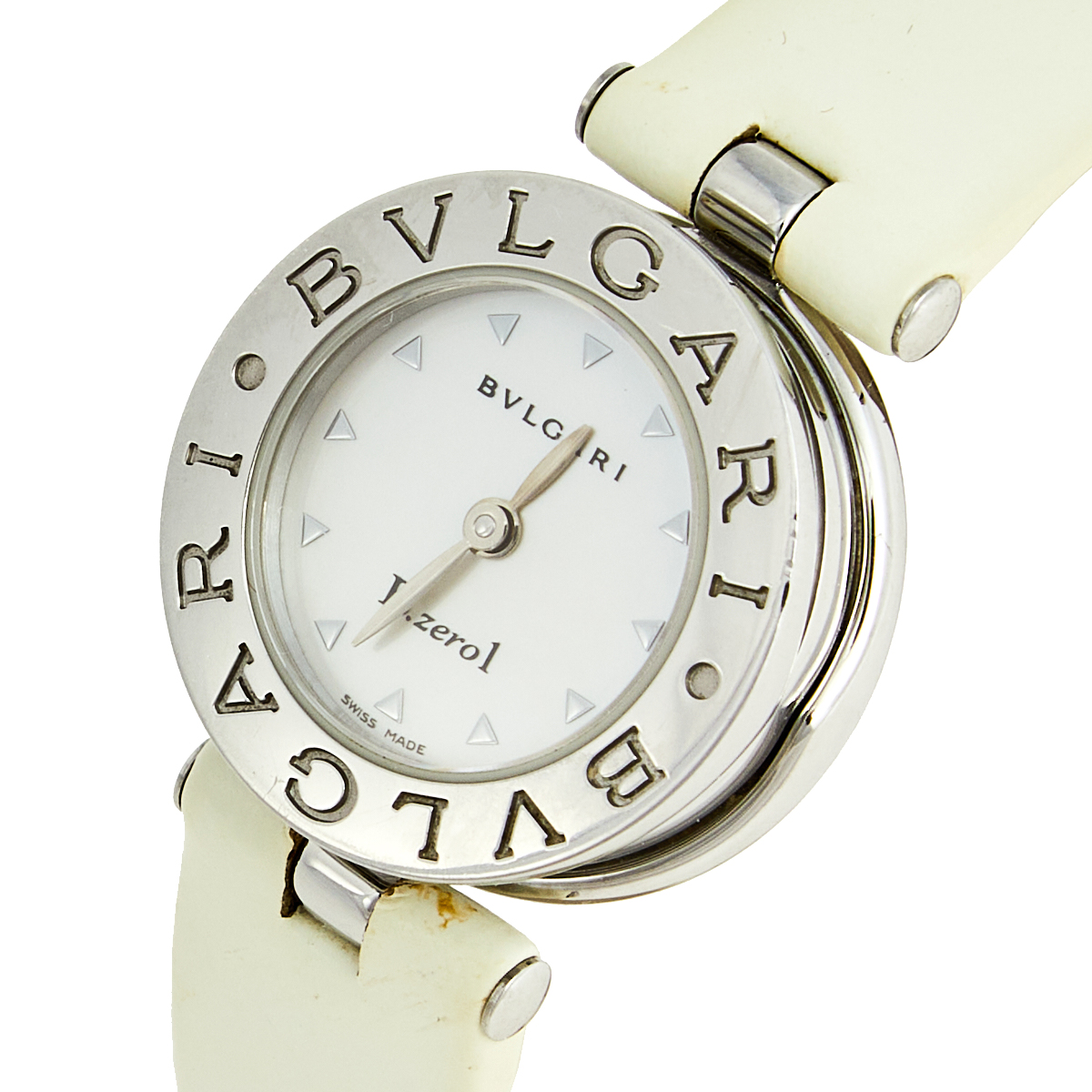 Bvlgari Mother of Pearl Stainless Steel Leather B.Zero1 BZ22S Women's Wristwatch, White
Bvlgari Mother of Pearl Stainless Steel Leather B.Zero1 BZ22S Women's Wristwatch, White
