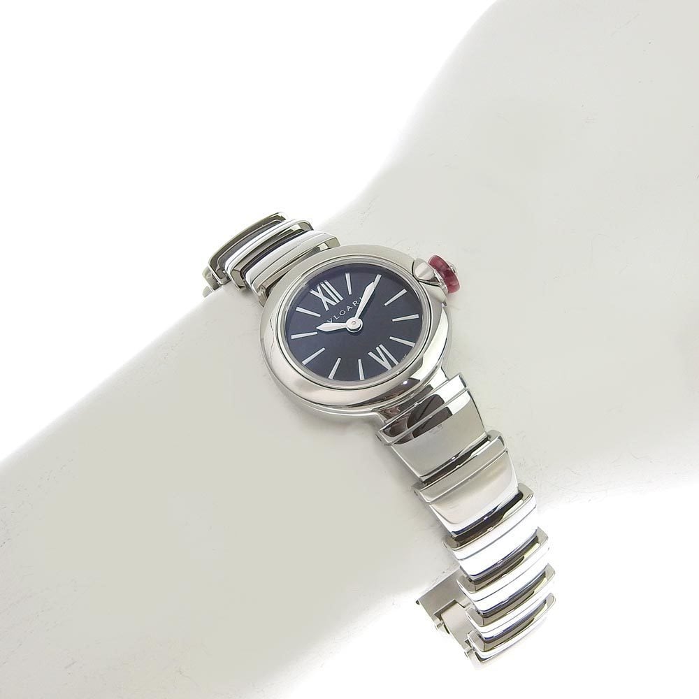Bvlgari Black Stainless Steel Lucea LU23S Quartz Women's Wristwatch 23 Mm
