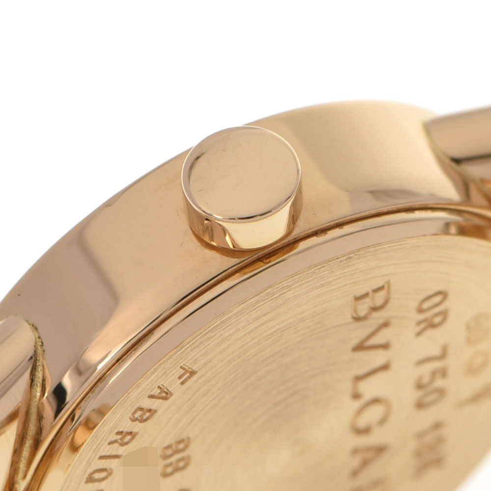 Bvlgari Black 18k Yellow Gold And Stainless Steel Tubogas Quartz Women's Wristwatch 19 Mm
