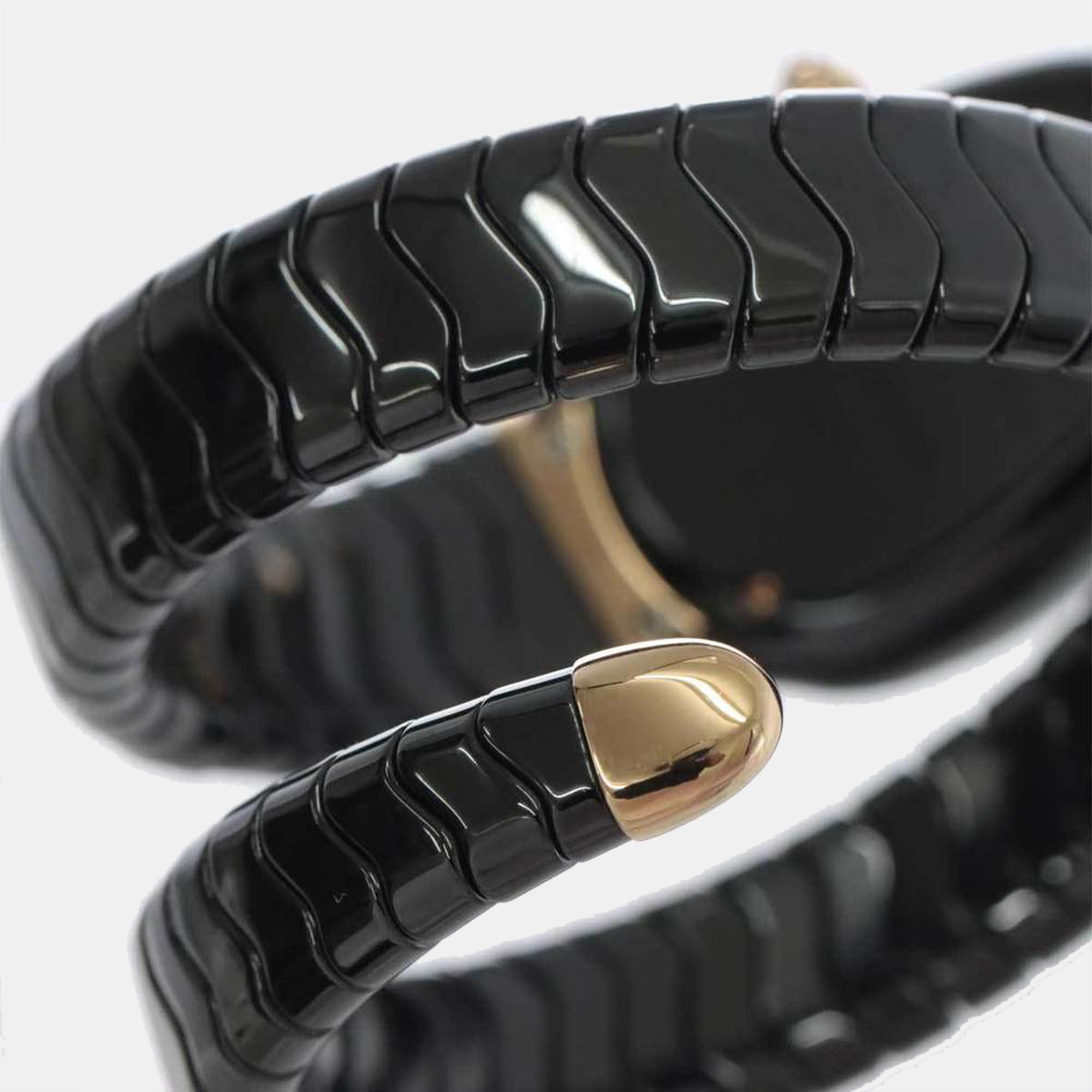 

Bvlgari Black 18k Rose Gold And Stainless Steel Serpenti SPC35BG Quartz Women's Wristwatch 23 mm