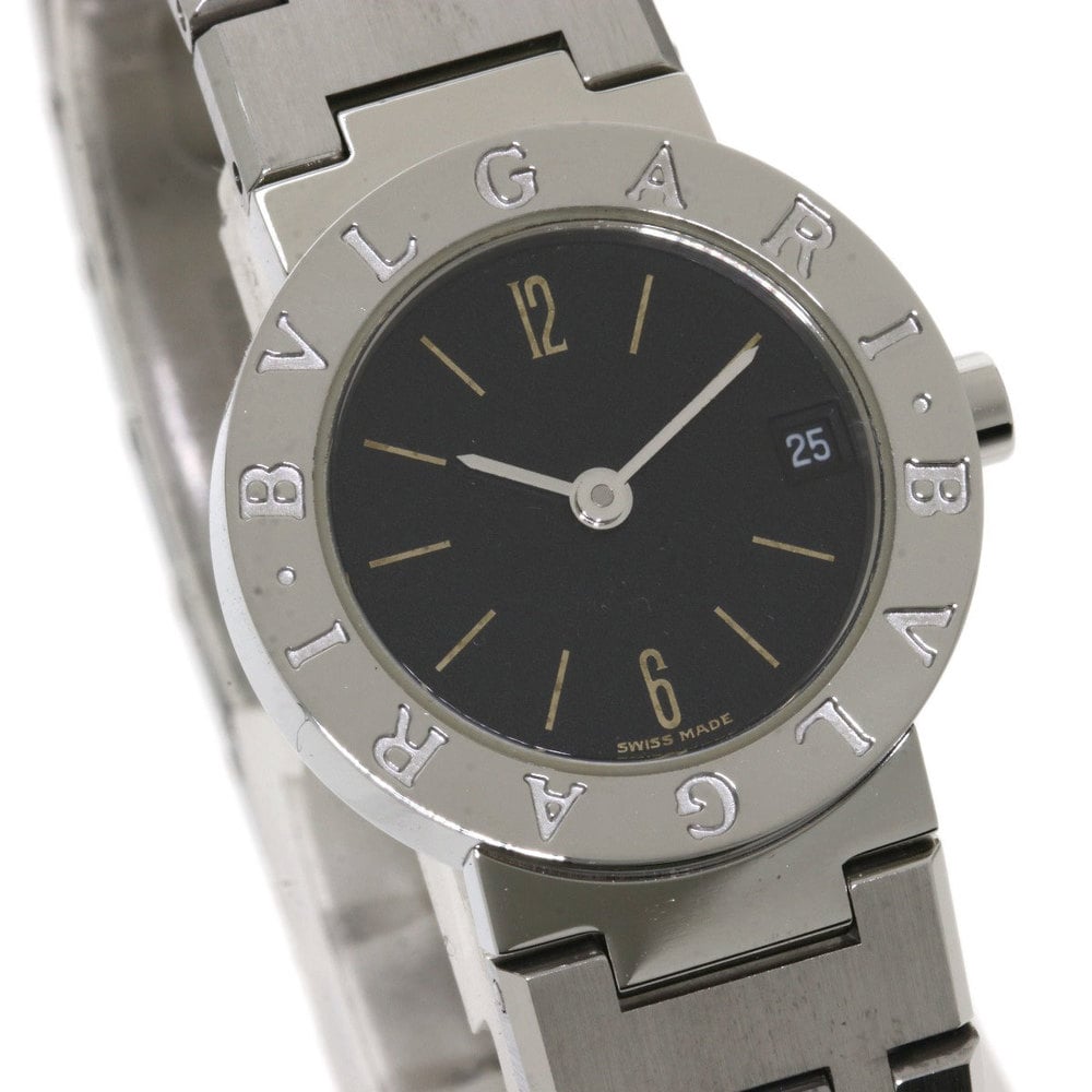 Bvlgari Black Stainless Steel Bvlgari Bvlgari BB23SSD Women's Wristwatch 23 Mm
