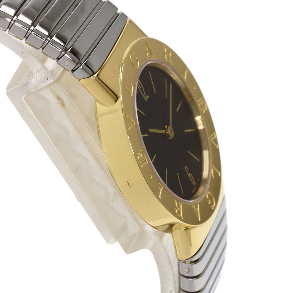Bvlgari Black 18K Yellow Gold And Stainless Steel Tubogas BB262T Women's Wristwatch 26 Mm
