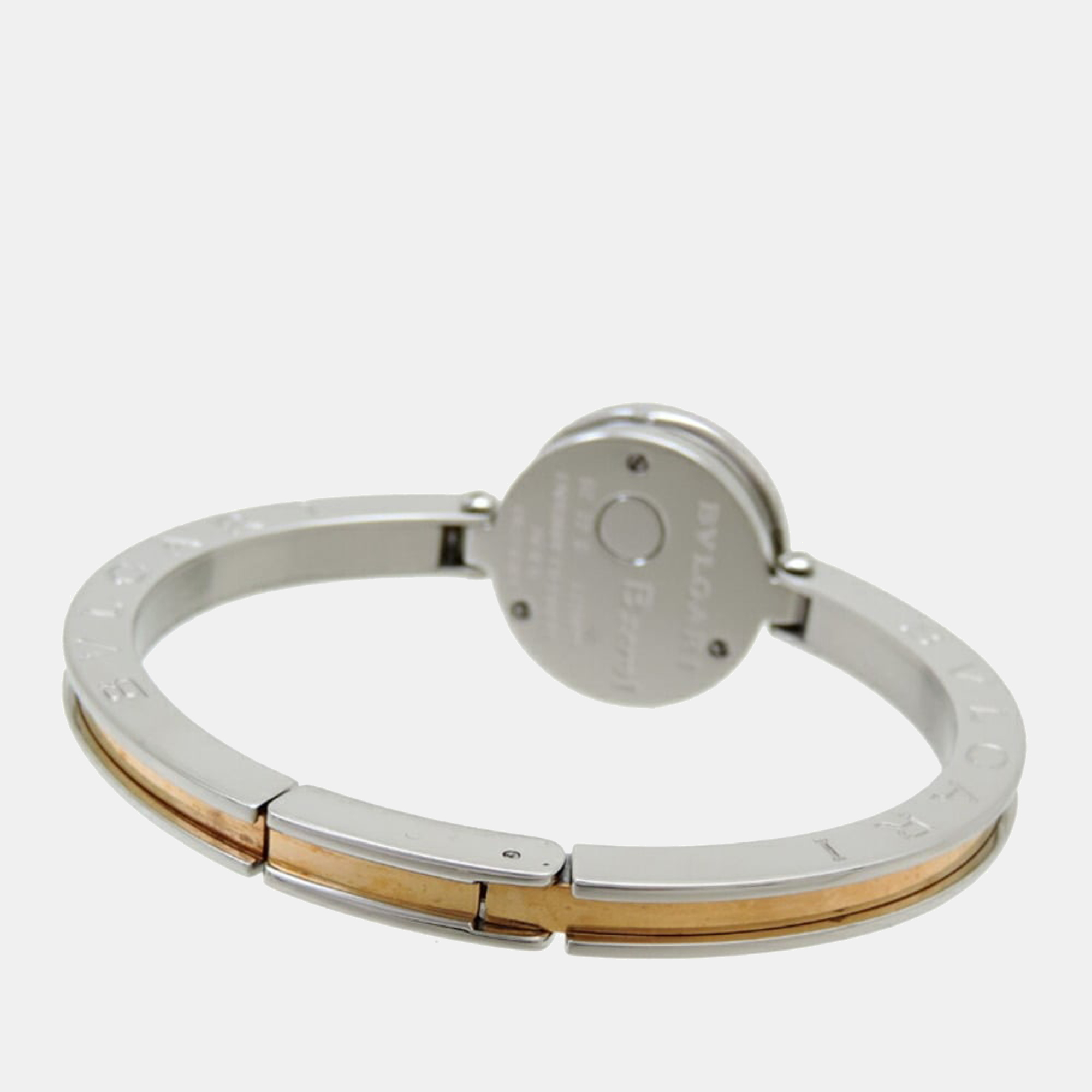 Bvlgari White 18K Rose Gold And Stainless Steel B.Zero1 BZ22SG Women's Wristwatch 22 Mm