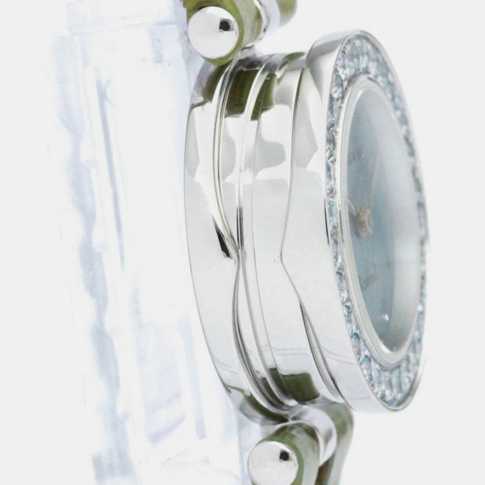 Bvlgari Blue Shell Stainless Steel B.Zero1 BZ22S Quartz Women's Wristwatch 22 Mm
