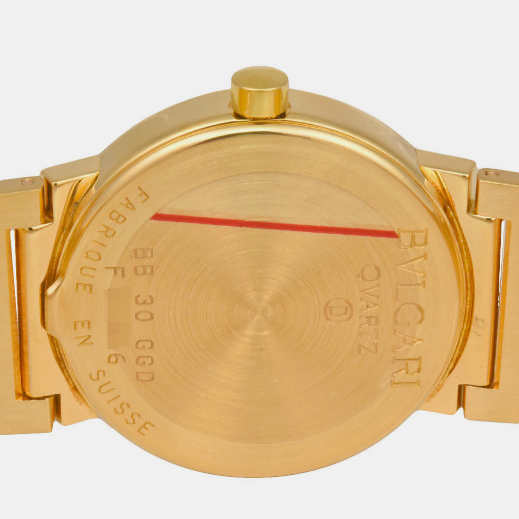 Bvlgari Black 18k Yellow Gold Bvlgari Bvlgari BB30GGD Quartz Women's Wristwatch 30 Mm