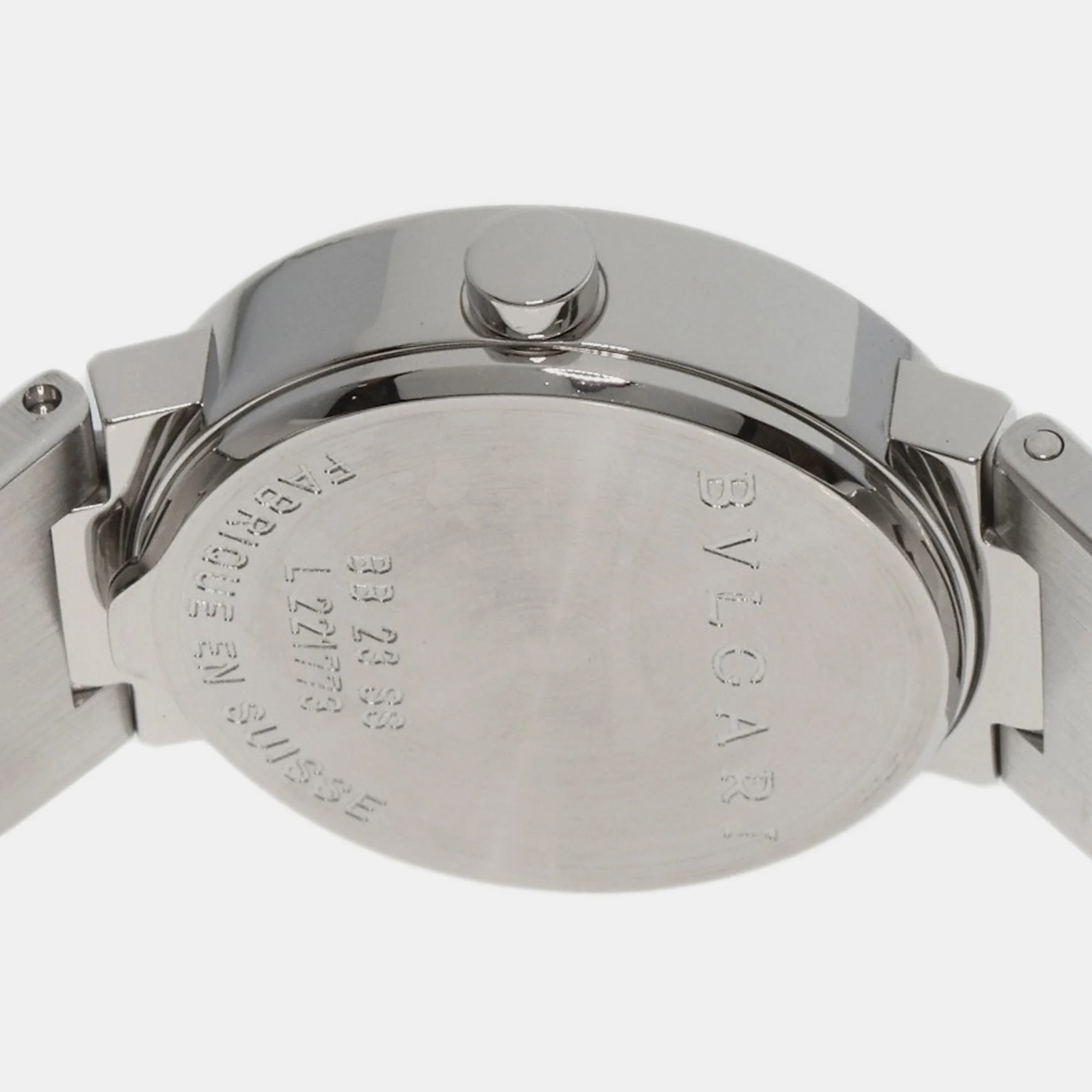 Bvlgari Black Stainless Steel BB23SSD Quartz Women's Wristwatch 23 Mm