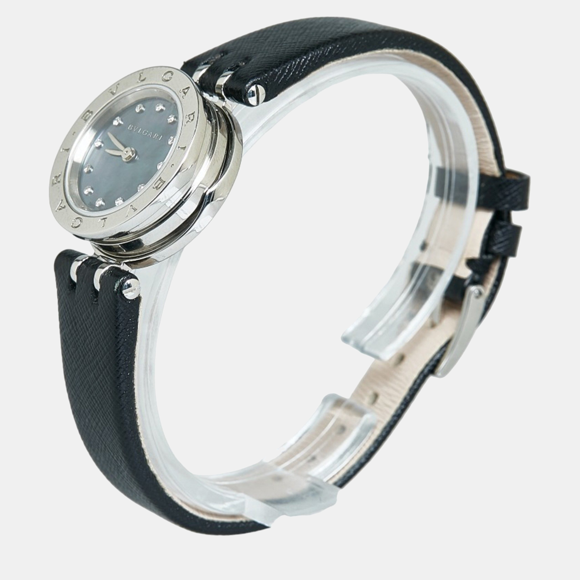 Bvlgari Blue Stainless Steel B.Zero1 BZ23S Quartz Women's Wristwatch 23 Mm