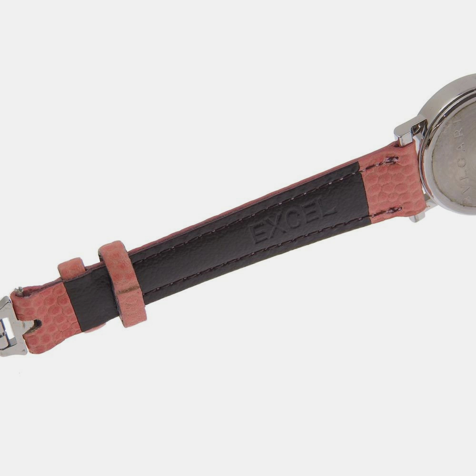 Bvlgari Pink Shell Stainless Steel  BB23SL Quartz Women's Wristwatch 23 Mm