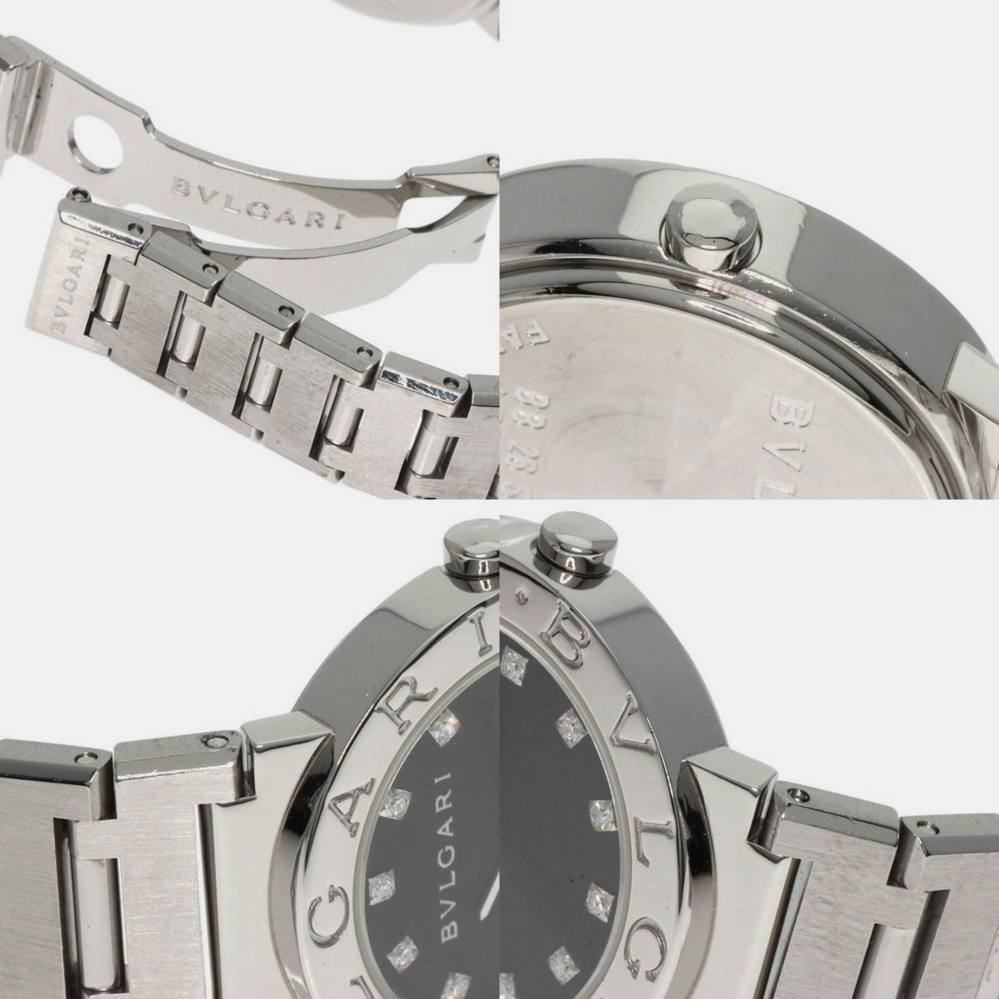 Bvlgari Black Stainless Steel Bvlgari Bvlgari BB26SS/12 Quartz Women's Wristwatch 26 Mm