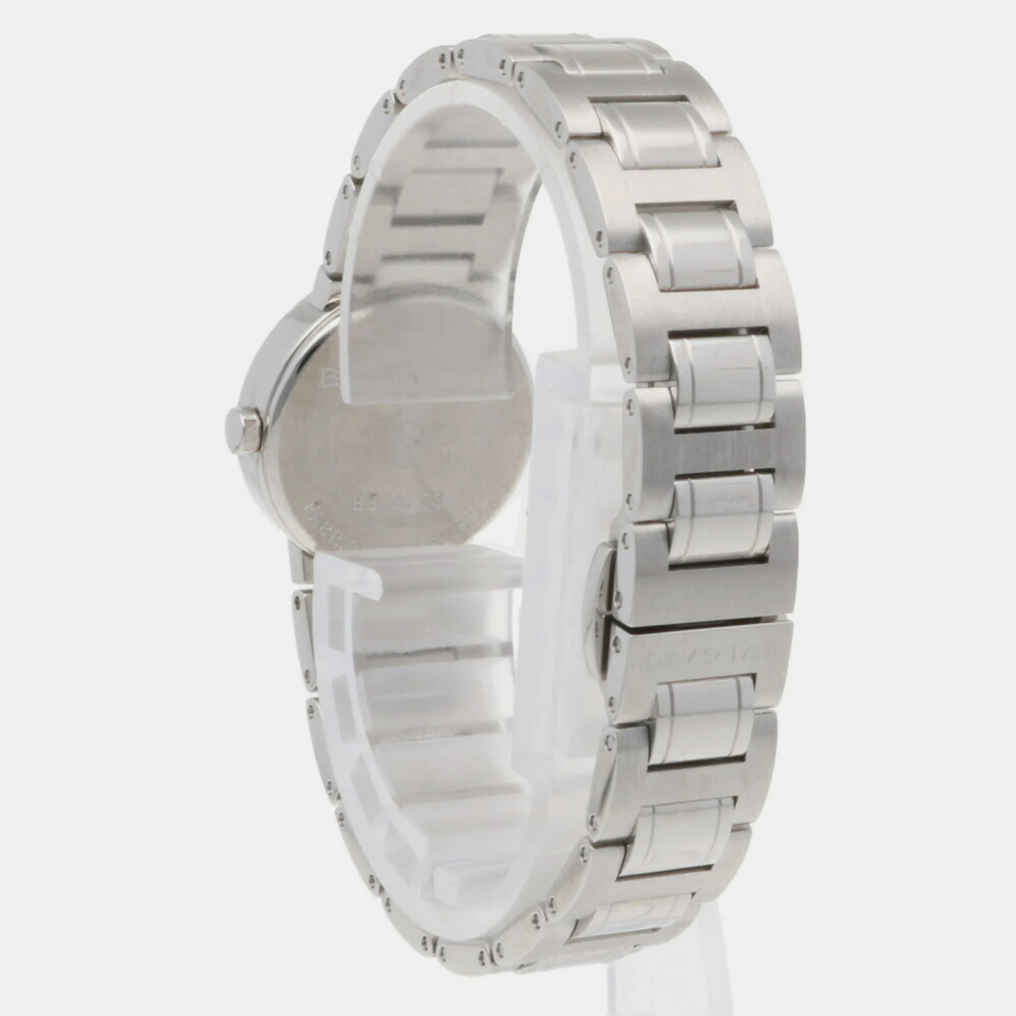 Bvlgari Pink Shell Stainless Steel BB23SS Quartz Women's Wristwatch 23 Mm