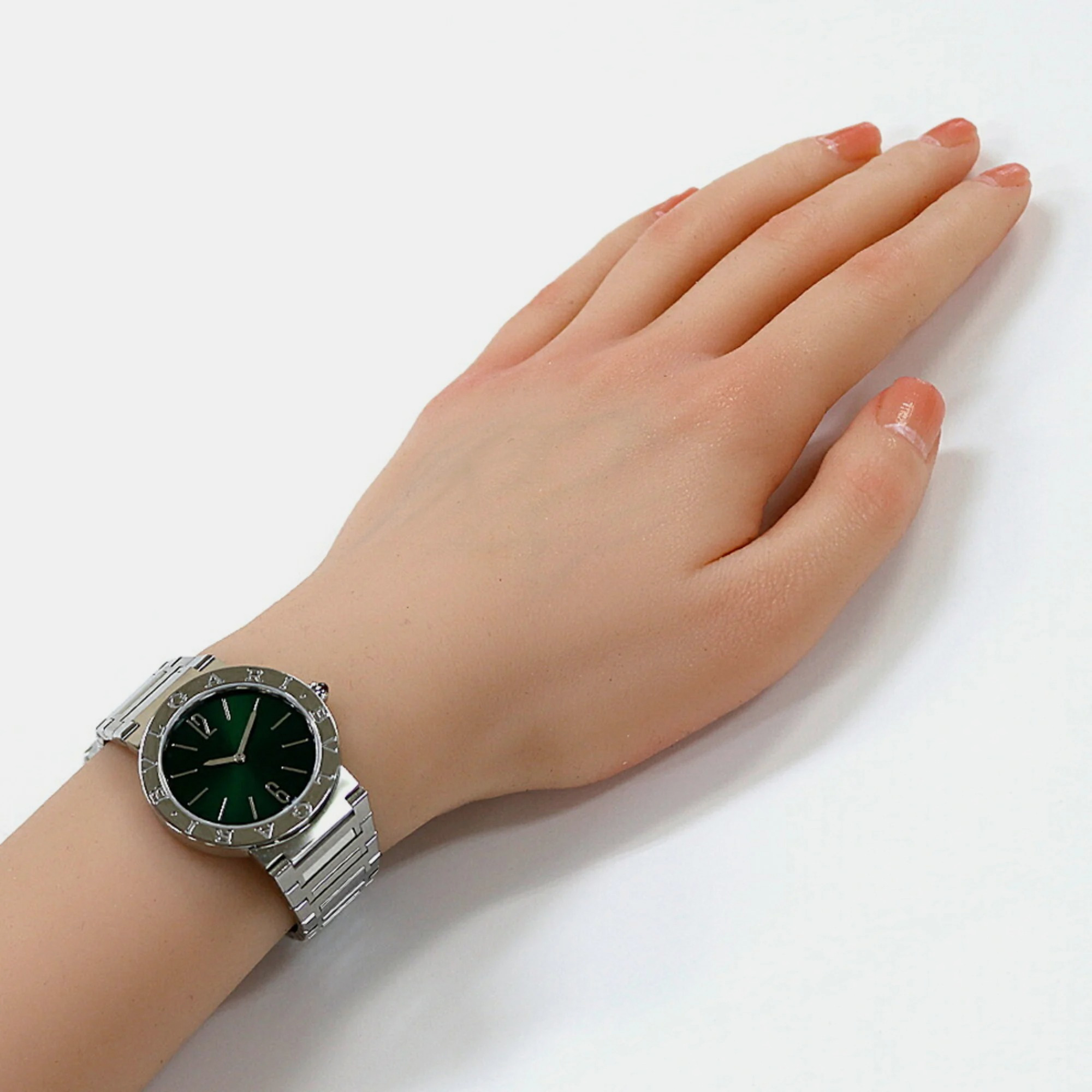 Bvlgari Green Stainless Steel Bvlgari Bvlgari BB33S Quartz Women's Wristwatch 32.5 Mm