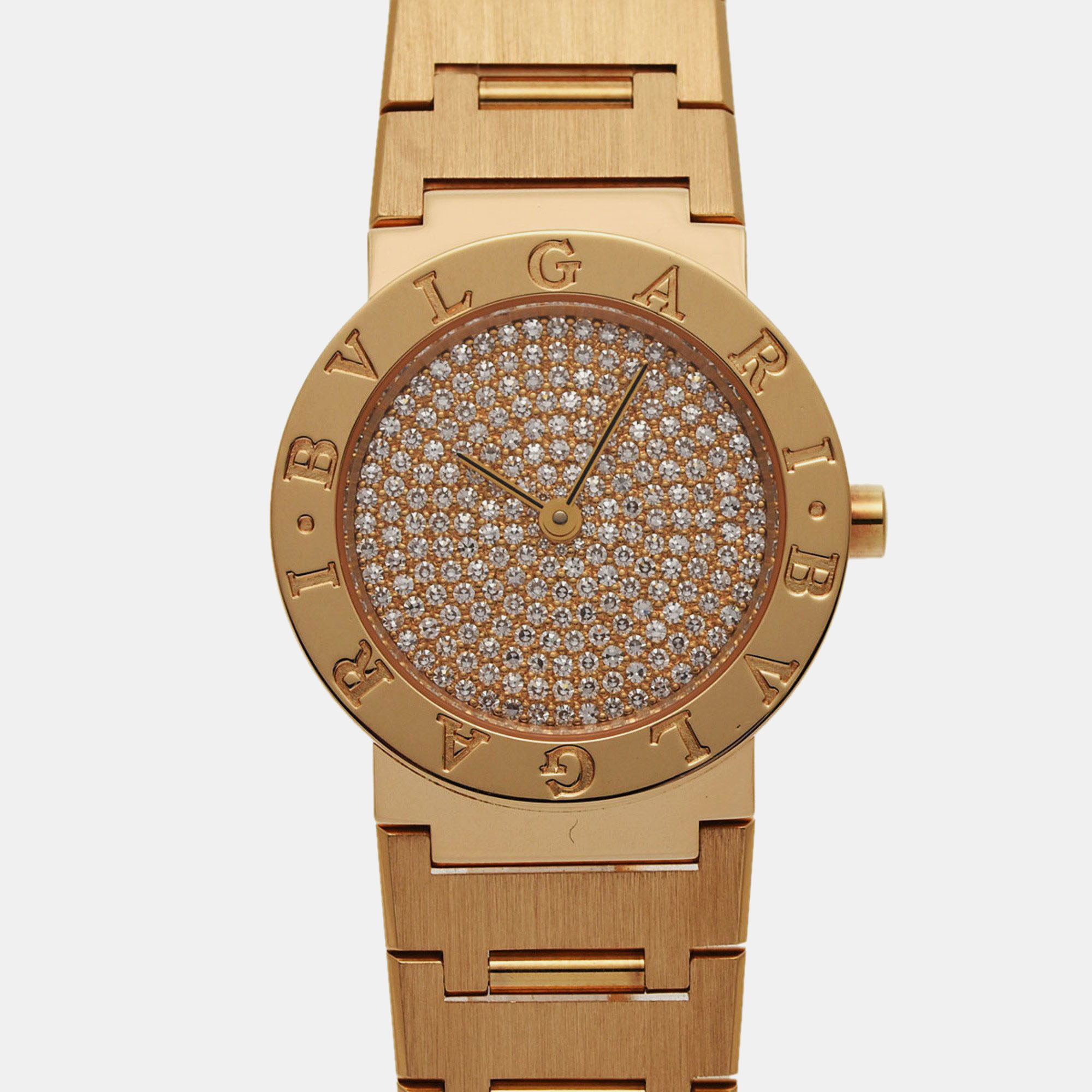 Bvlgari diamond yellow gold bvlgari bvlgari bb26dgg quartz women's wristwatch 26 mm