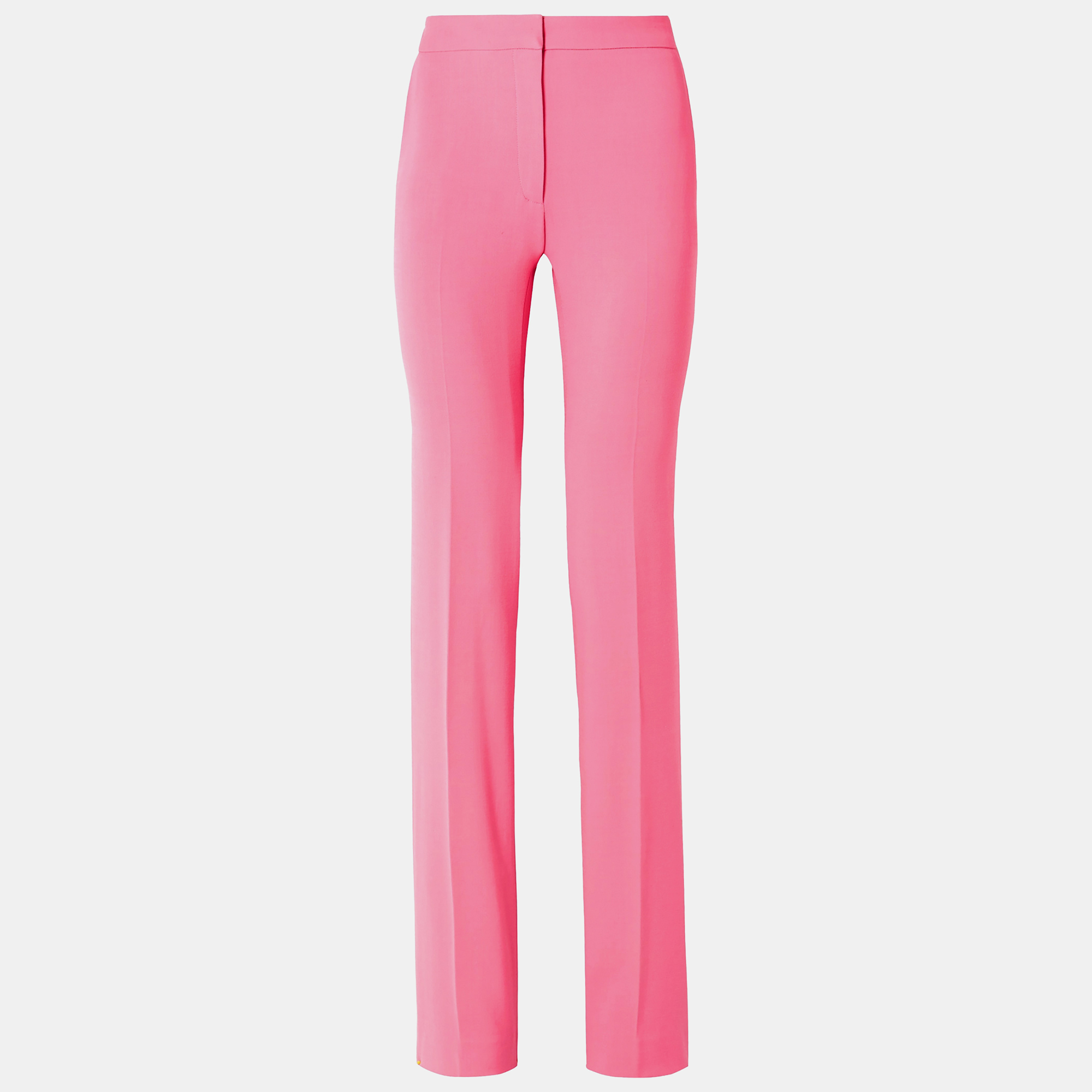Carolina herrera pink wool straight leg pants l (us 10)