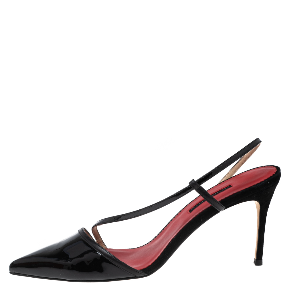 CH Carolina Herrera Black Patent Leather Slingback D'orsay Sandals Size
CH Carolina Herrera Black Patent Leather Slingback D'orsay Sandals Size