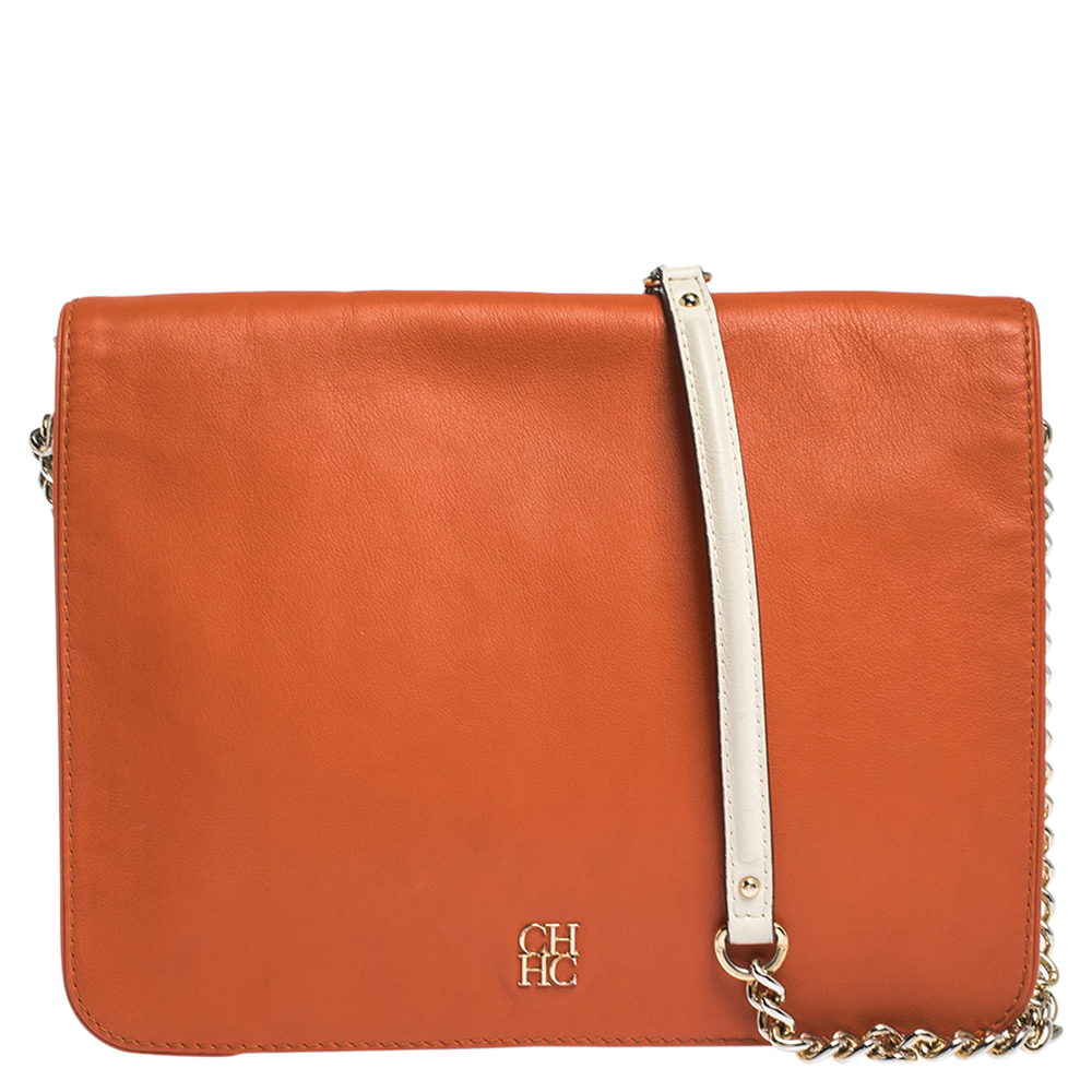 Image of Carolina Herrera Multicolor Leather New Baltazar Flap Shoulder Bag