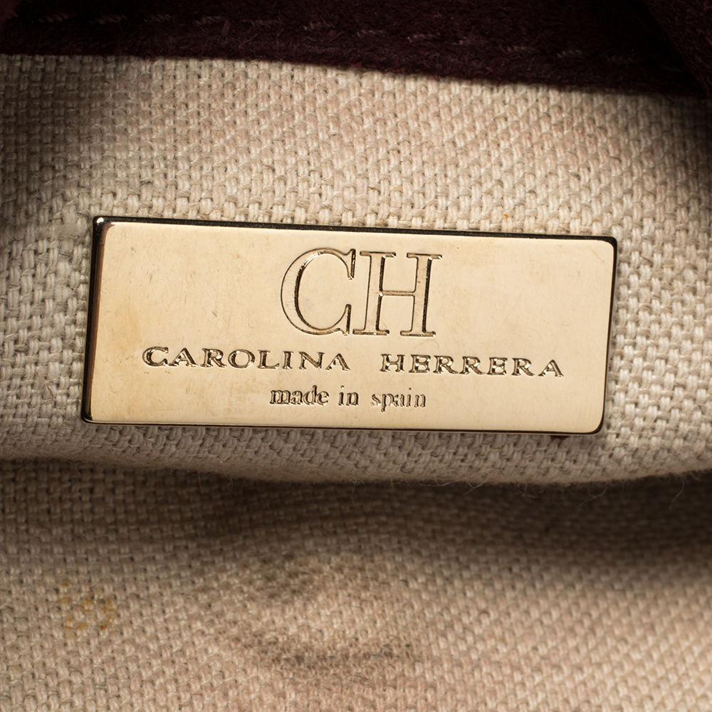 Carolina Herrera Bicolor Leather Top Handle Bag