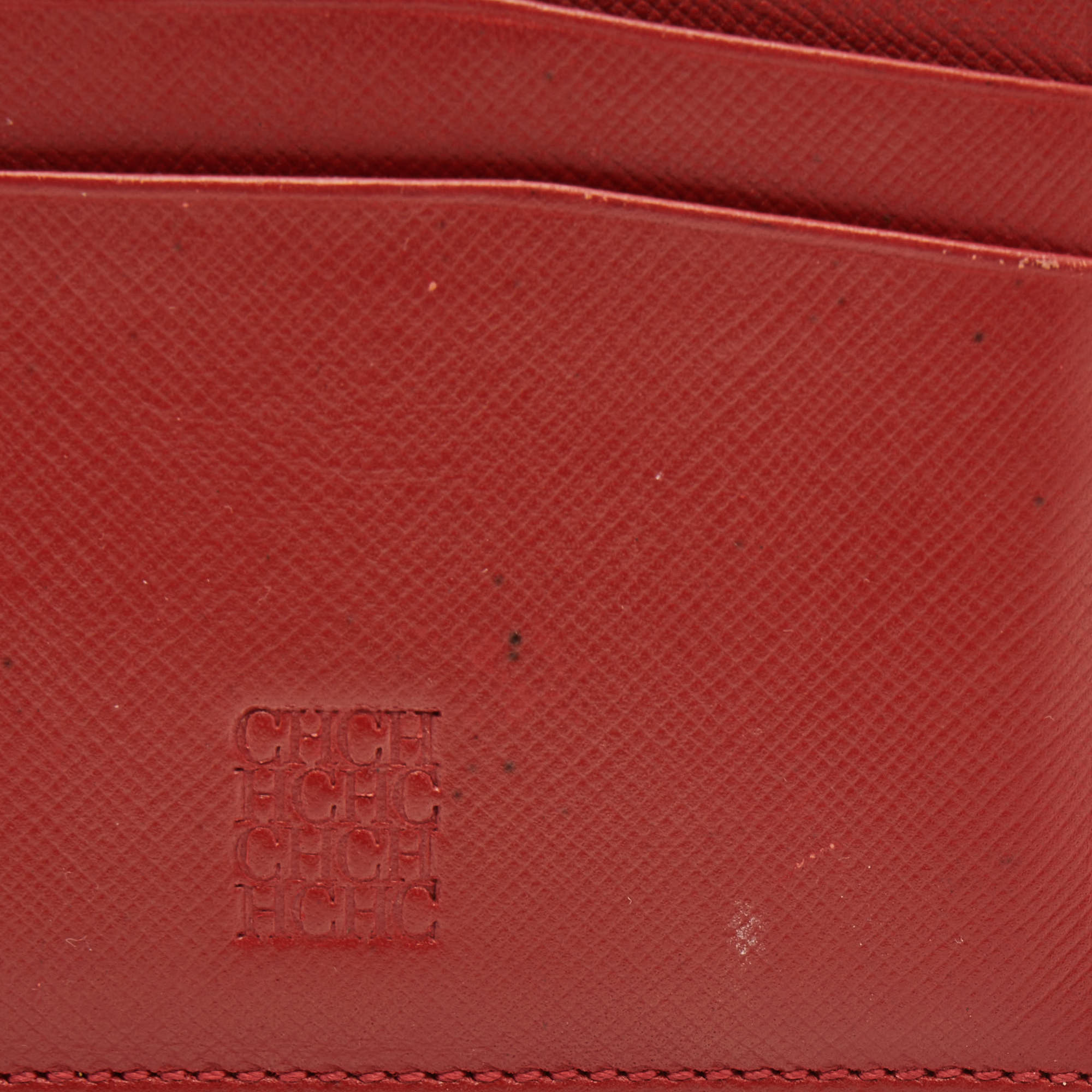 Carolina Herrera Red Leather Card Case