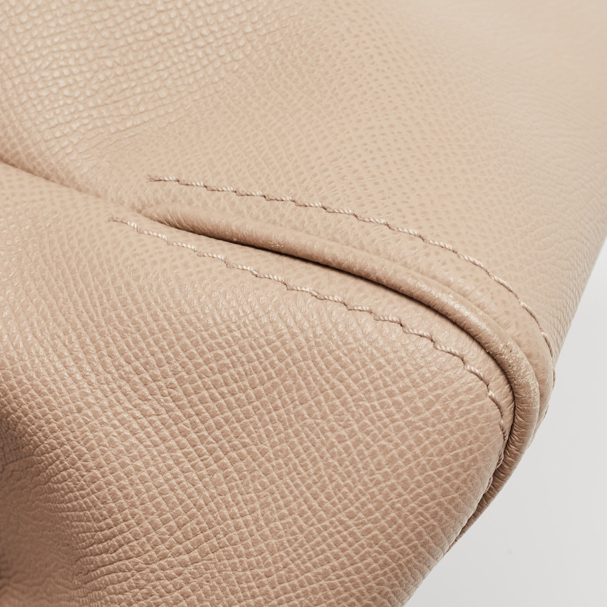 Carolina Herrera Beige Leather Minueto Flap Top Handle Bag