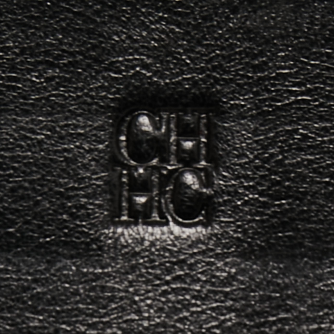 Carolina Herrera Black Chevron Quilted Leather Bifold Continental Wallet