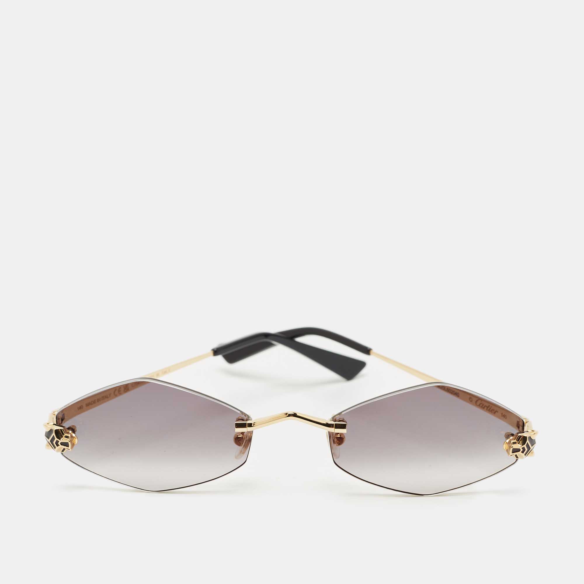 Cartier Grey Gradient CT0433S Panthère De Cartier Oval Sunglasses
Cartier Grey Gradient CT0433S Panthère De Cartier Oval Sunglasses
