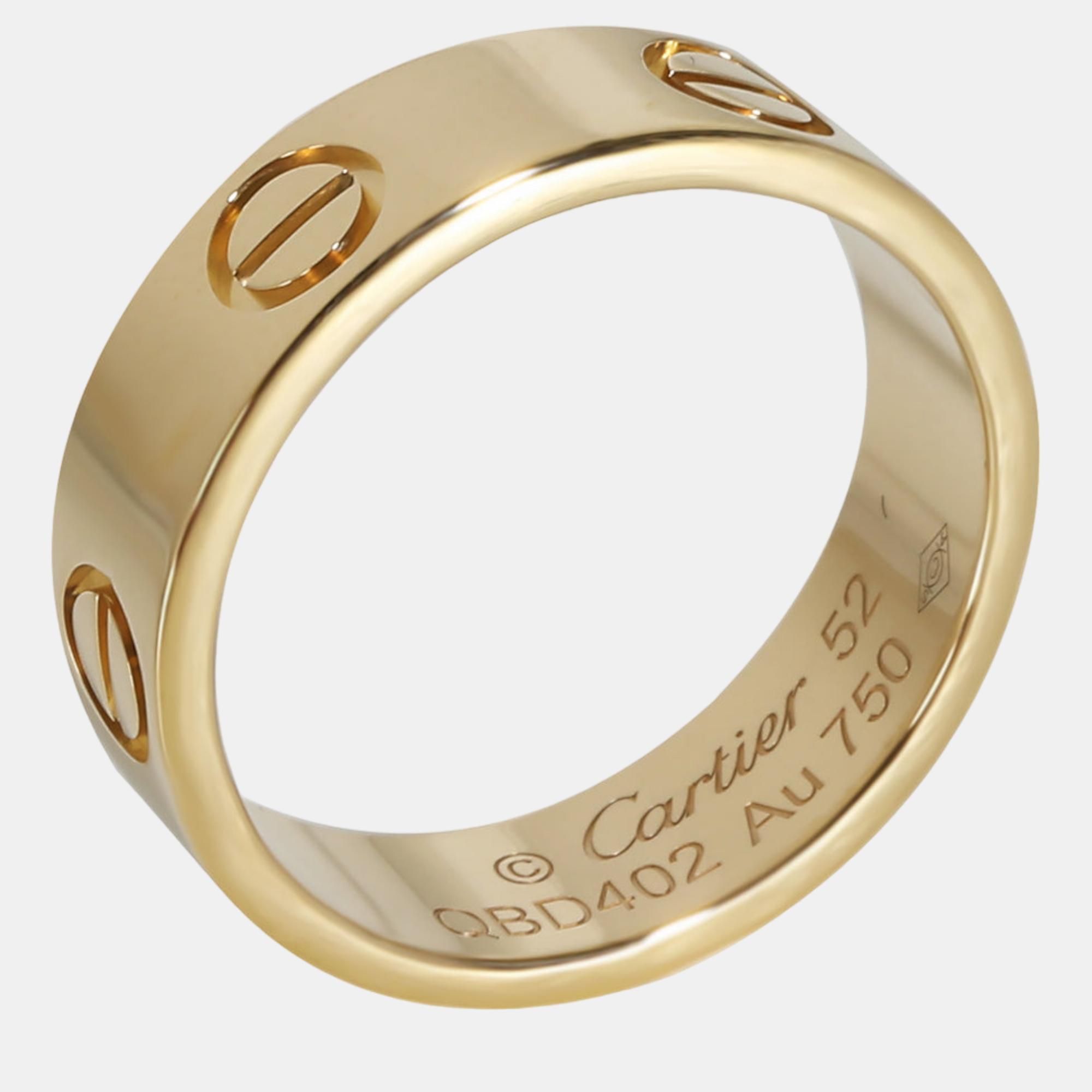 Cartier 18k yellow gold love fashion ring