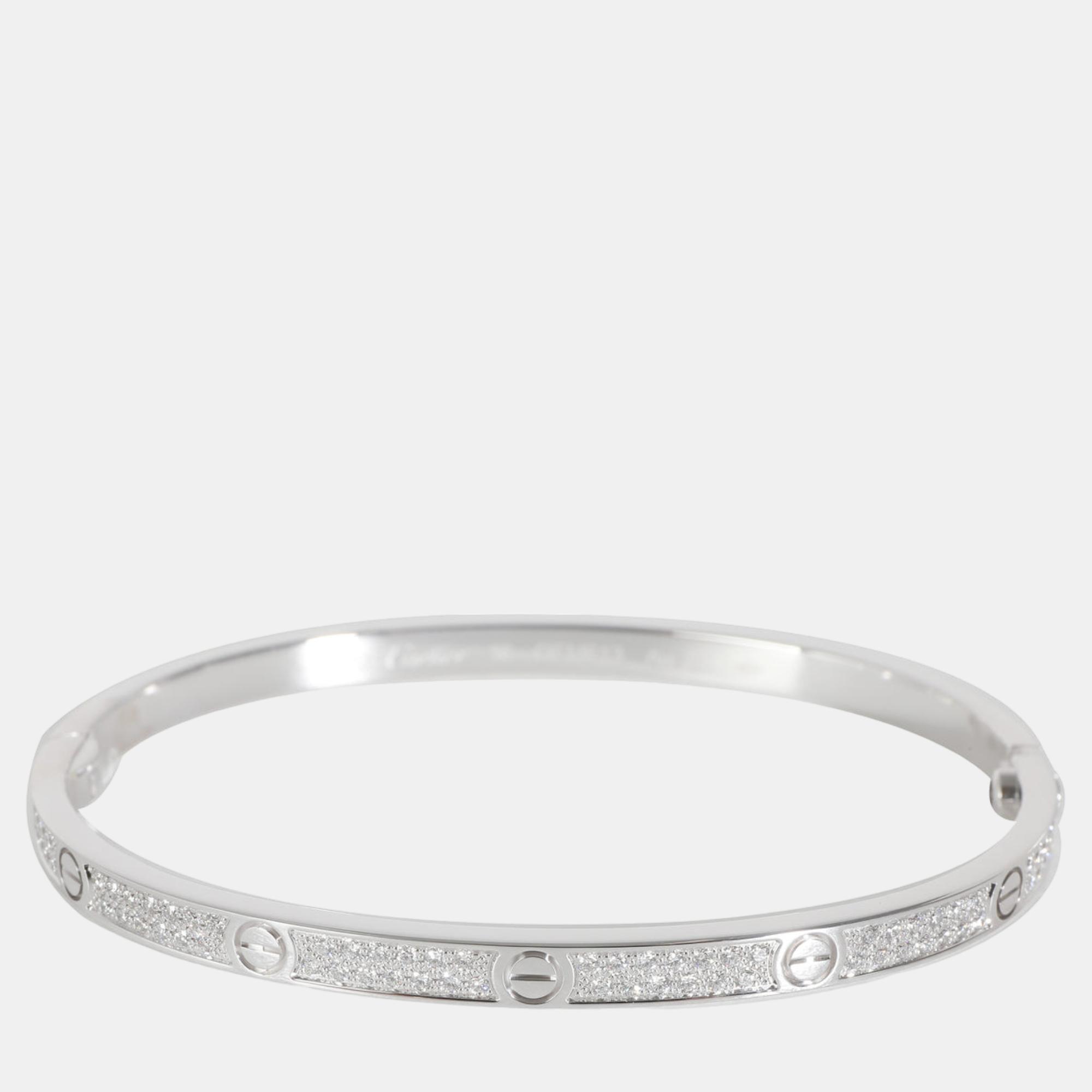 Cartier 18k White Gold Love Bracelet