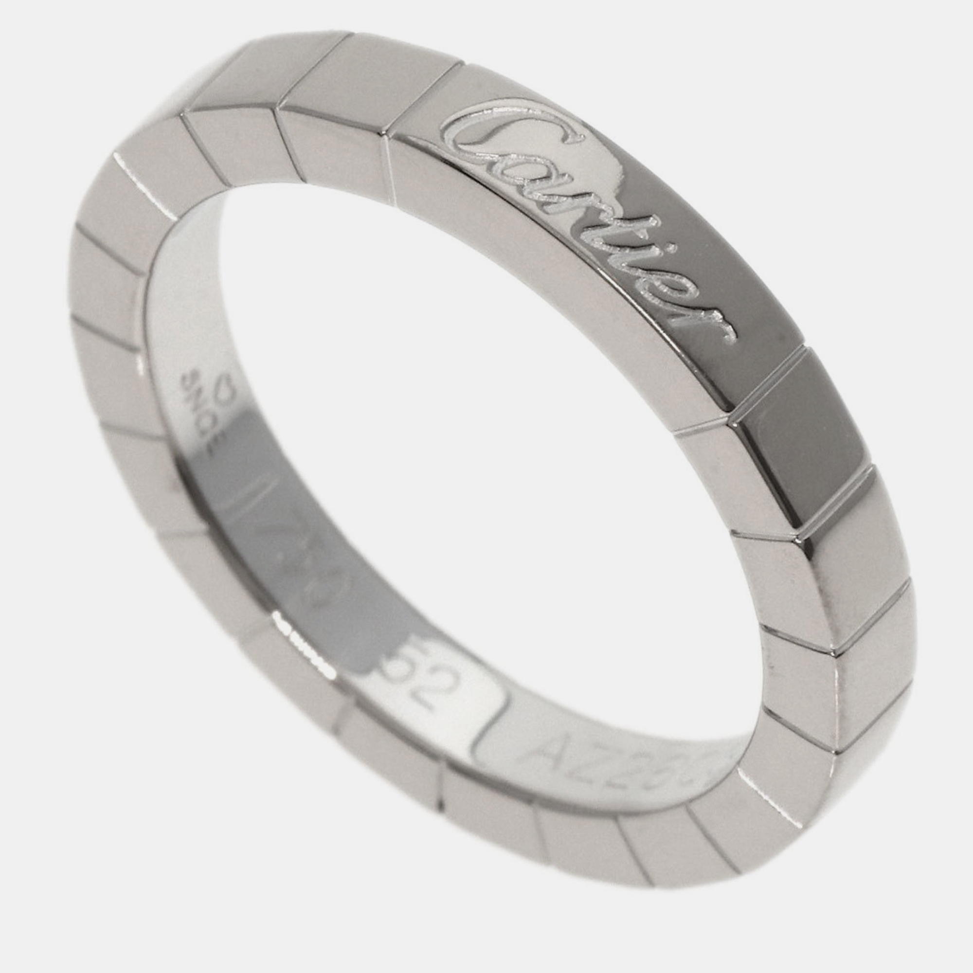 Cartier 18K White Gold Lanieres Band Ring EU 52