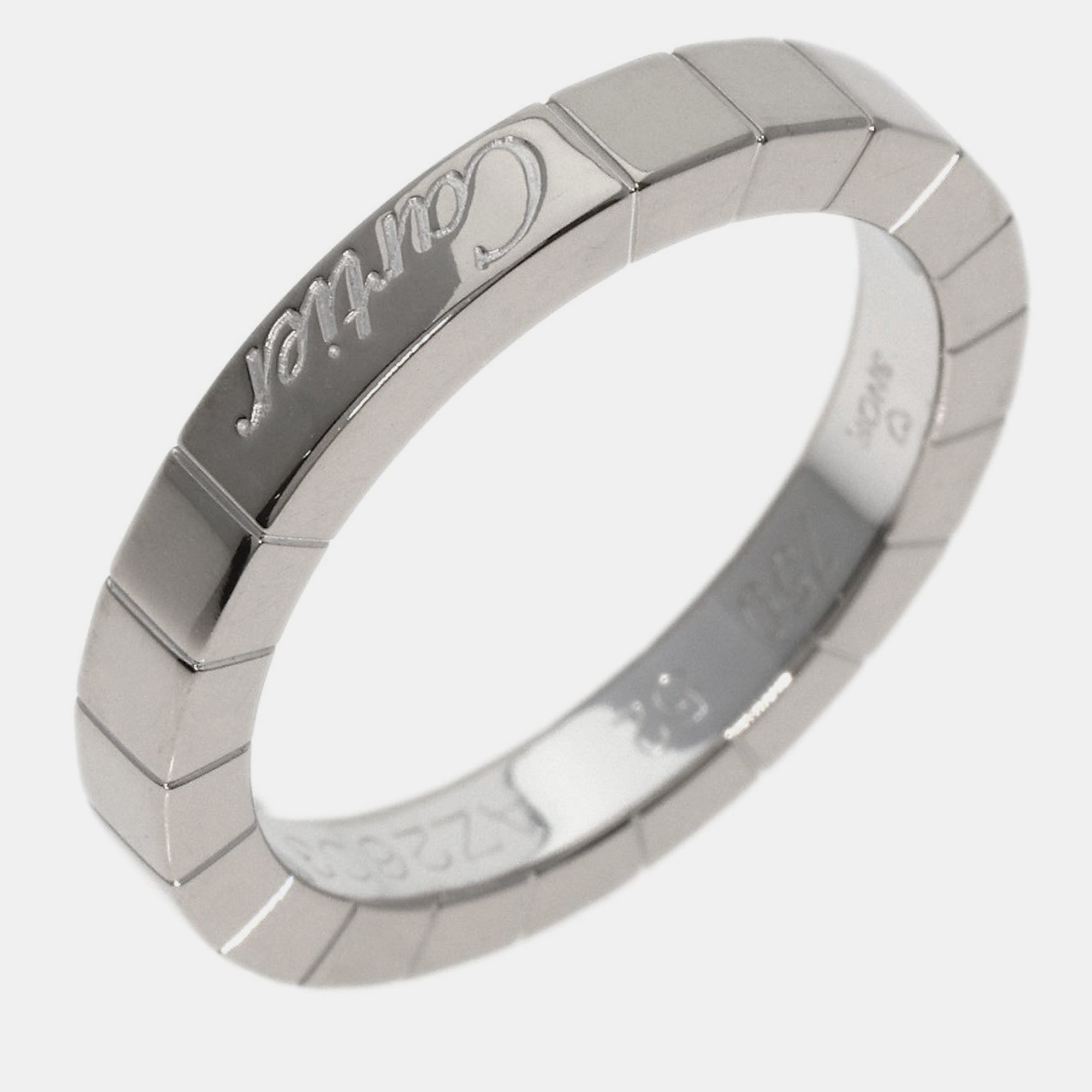 Cartier 18K White Gold Lanieres Band Ring EU 52