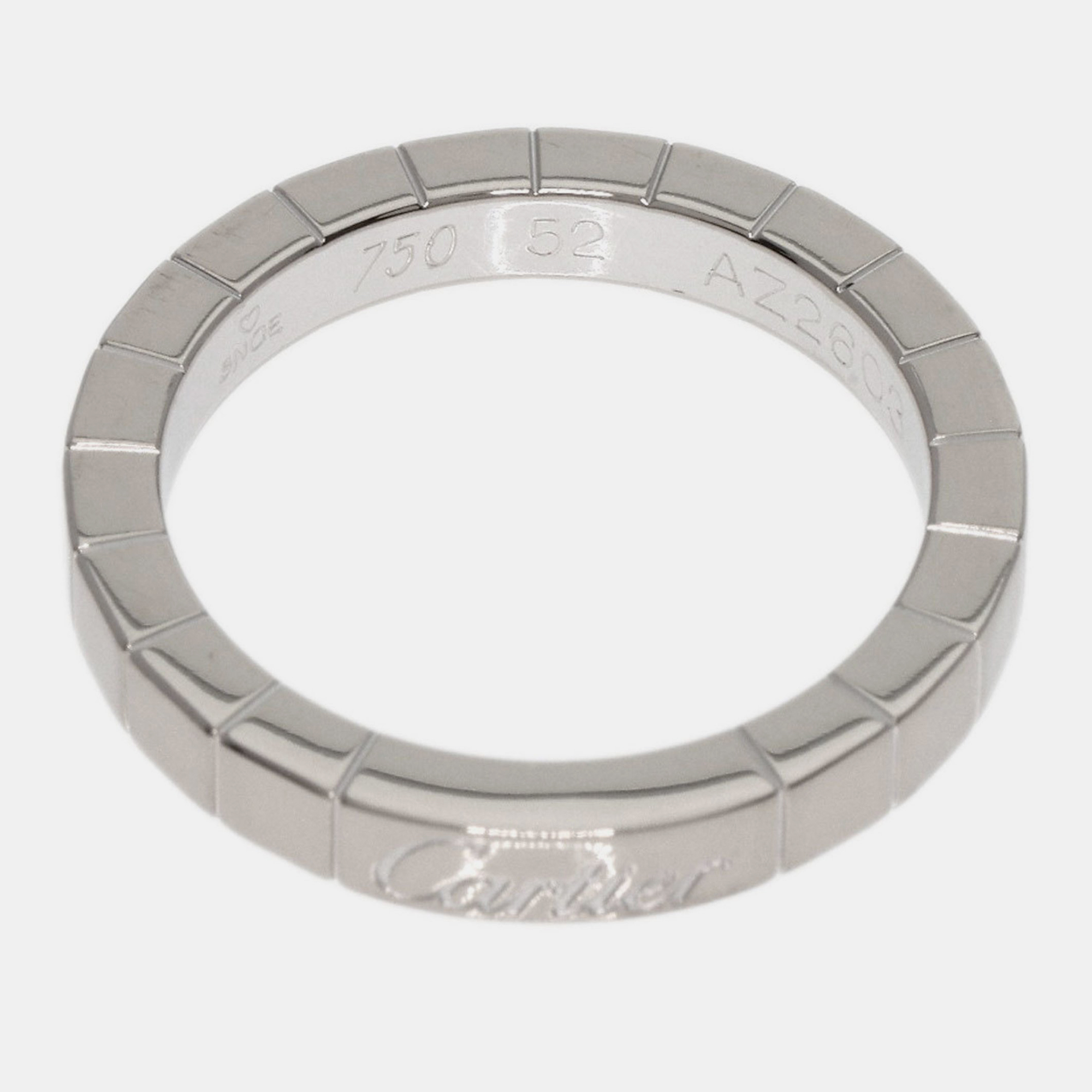 Cartier 18K White Gold Lanieres Band Ring EU 52