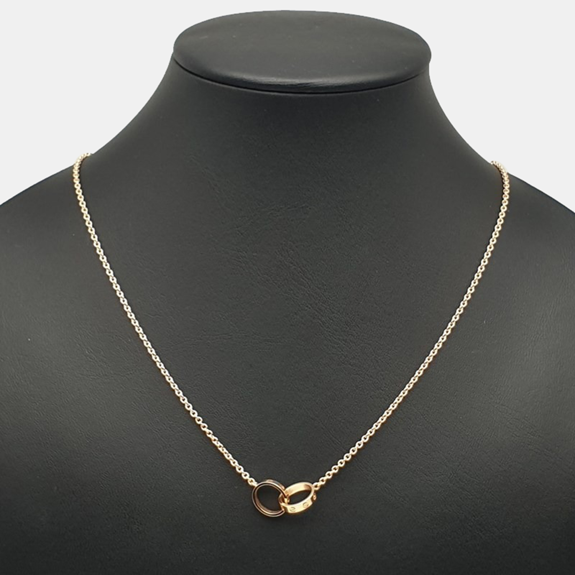 Cartier 18k rose gold love necklace