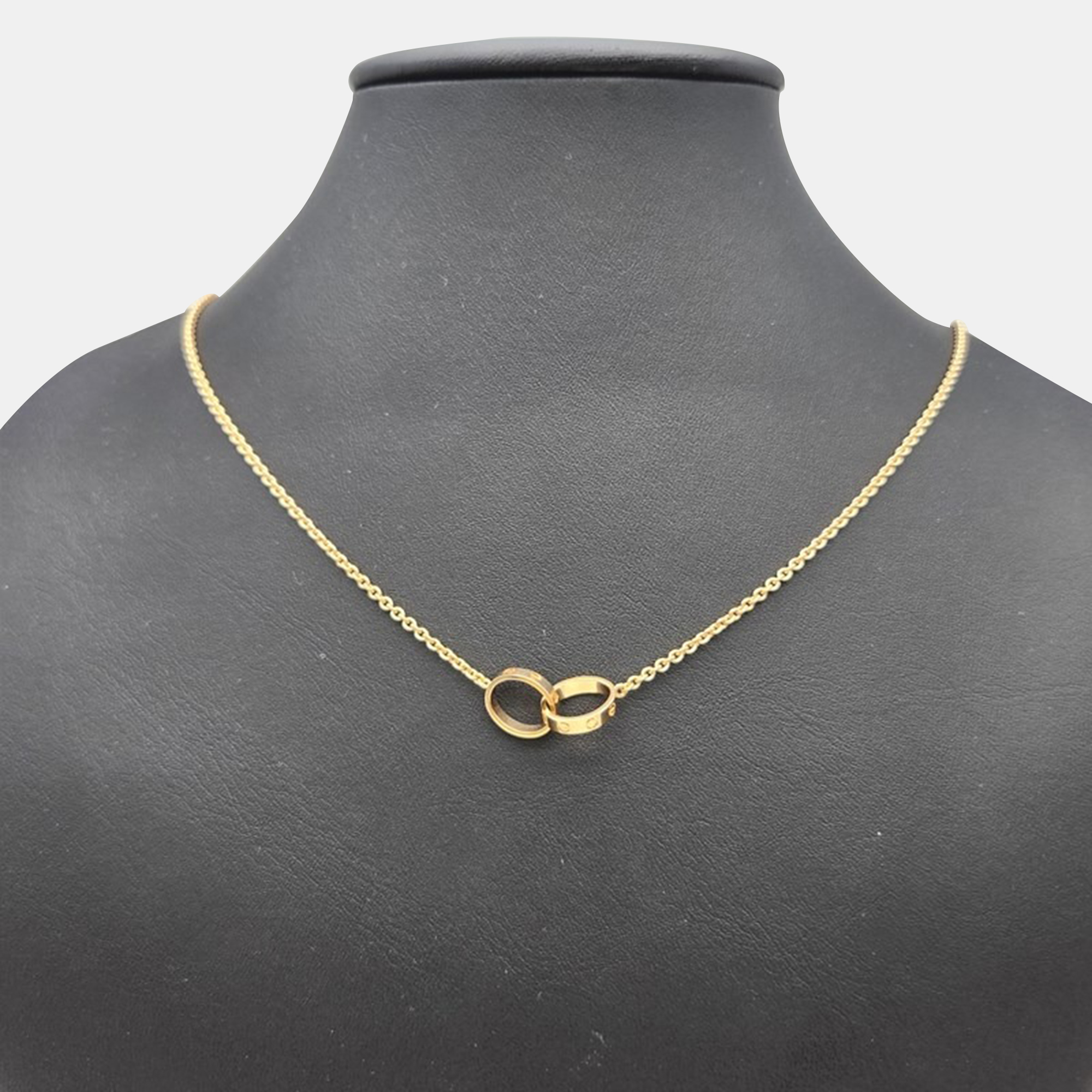 Cartier 18k rose gold love necklace