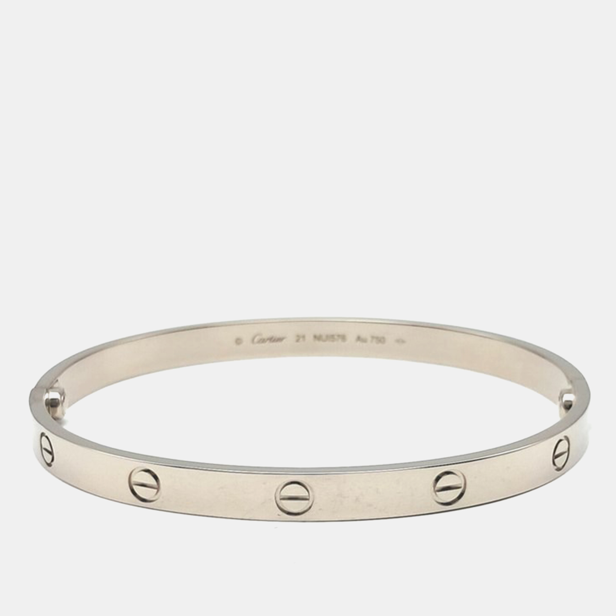 Cartier 18k white gold love bracelet