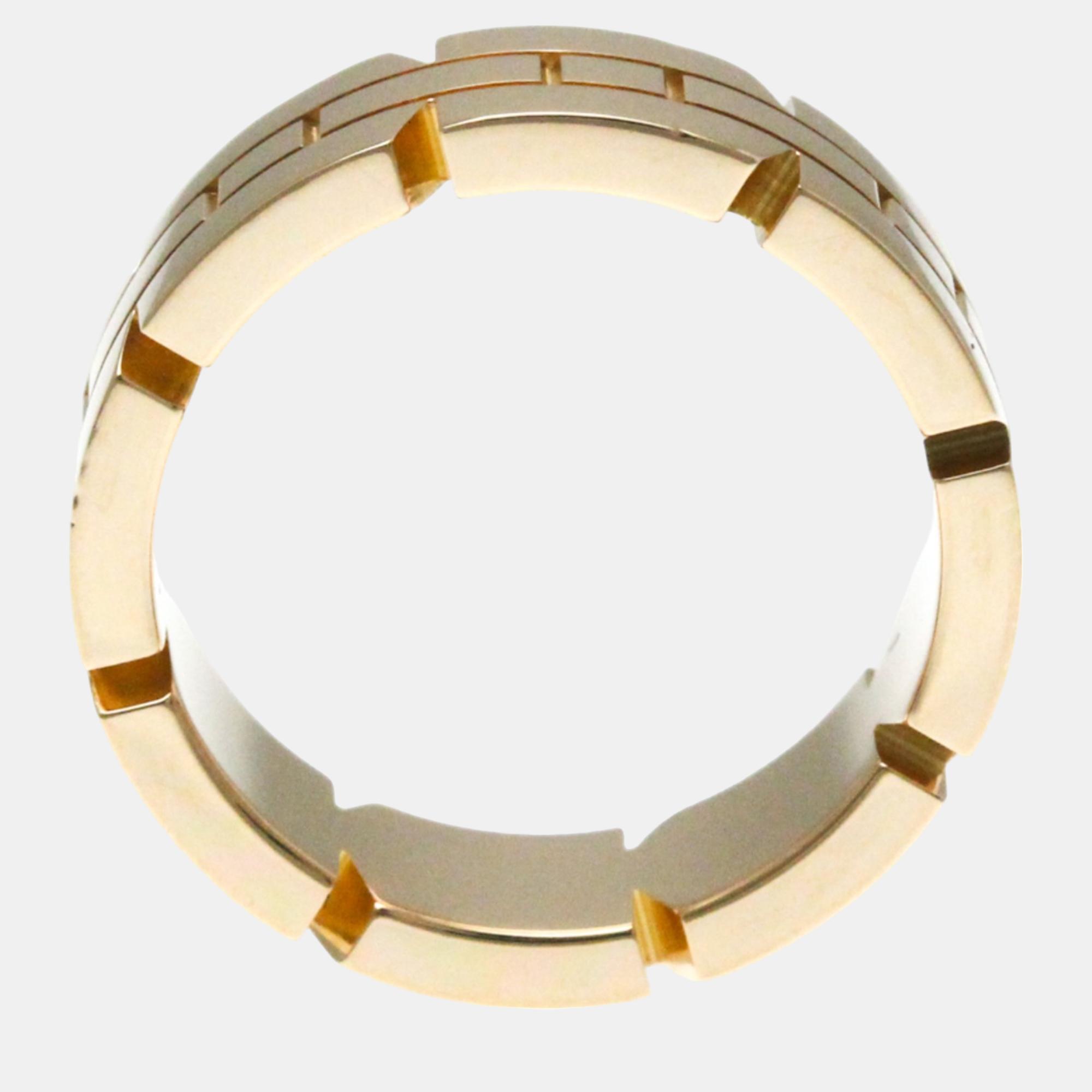 Cartier 18K Rose Gold Tank Francaise Band Ring EU 50