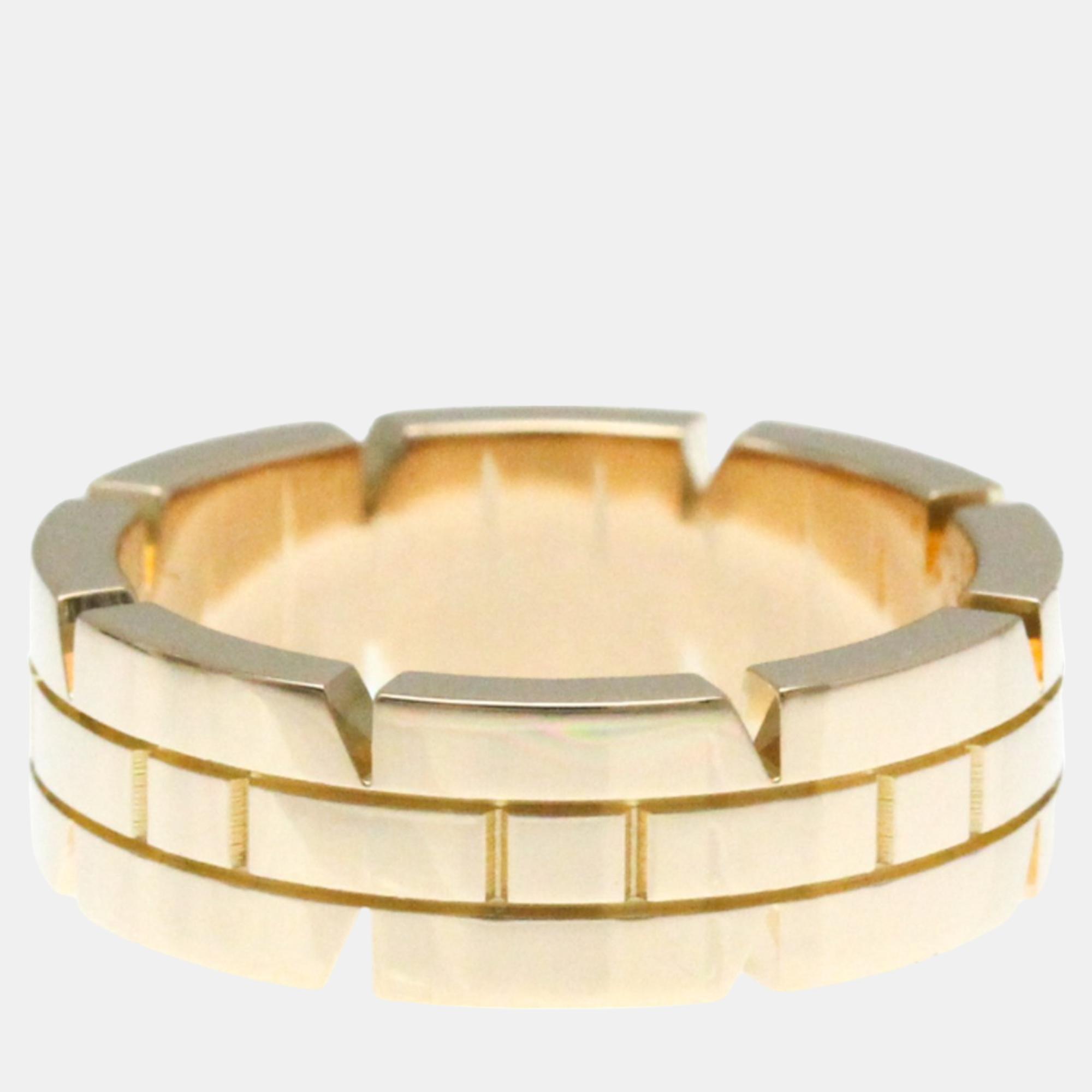 Cartier 18K Rose Gold Tank Francaise Band Ring EU 50