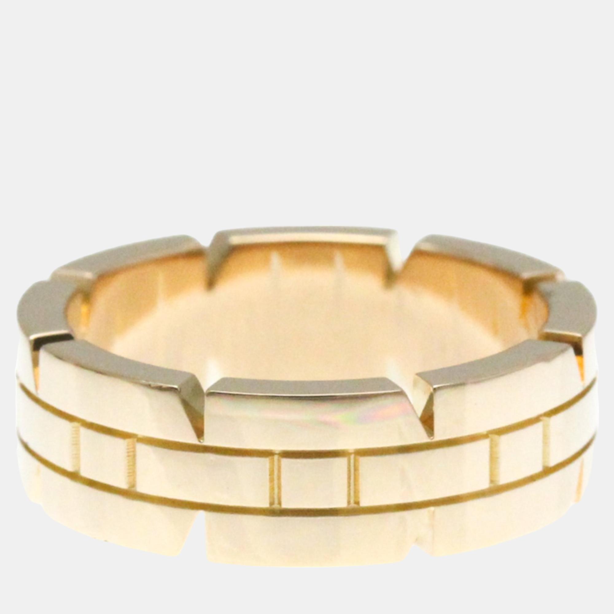 Cartier 18K Rose Gold Tank Francaise Band Ring EU 50