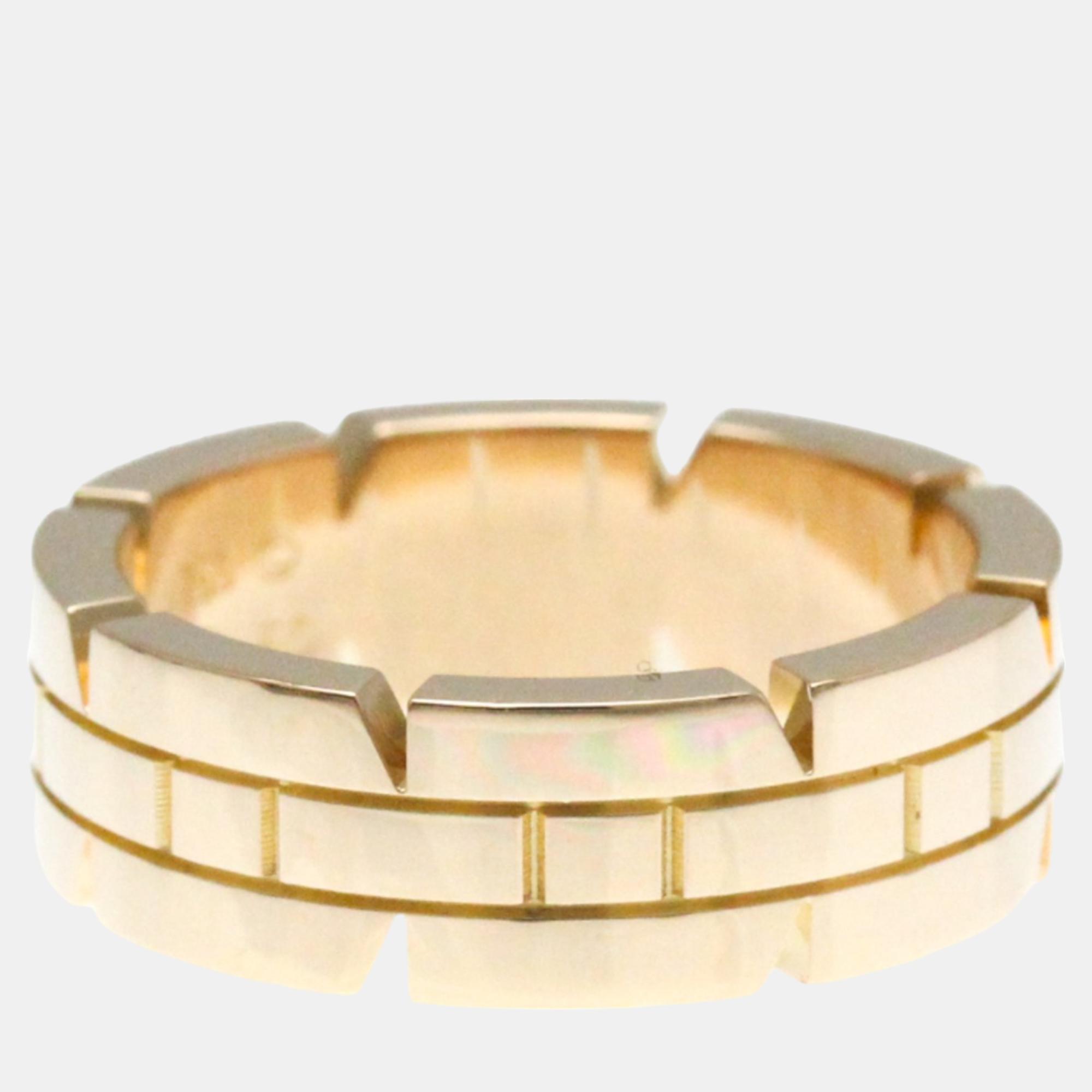 Cartier 18K Rose Gold Tank Francaise Band Ring EU 50