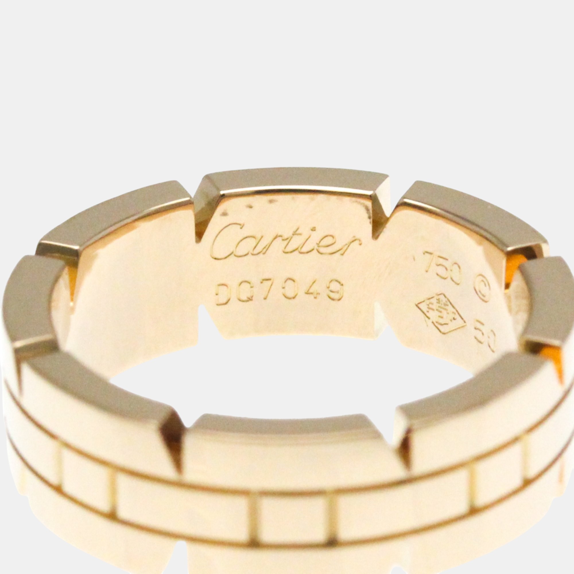 Cartier 18K Rose Gold Tank Francaise Band Ring EU 50