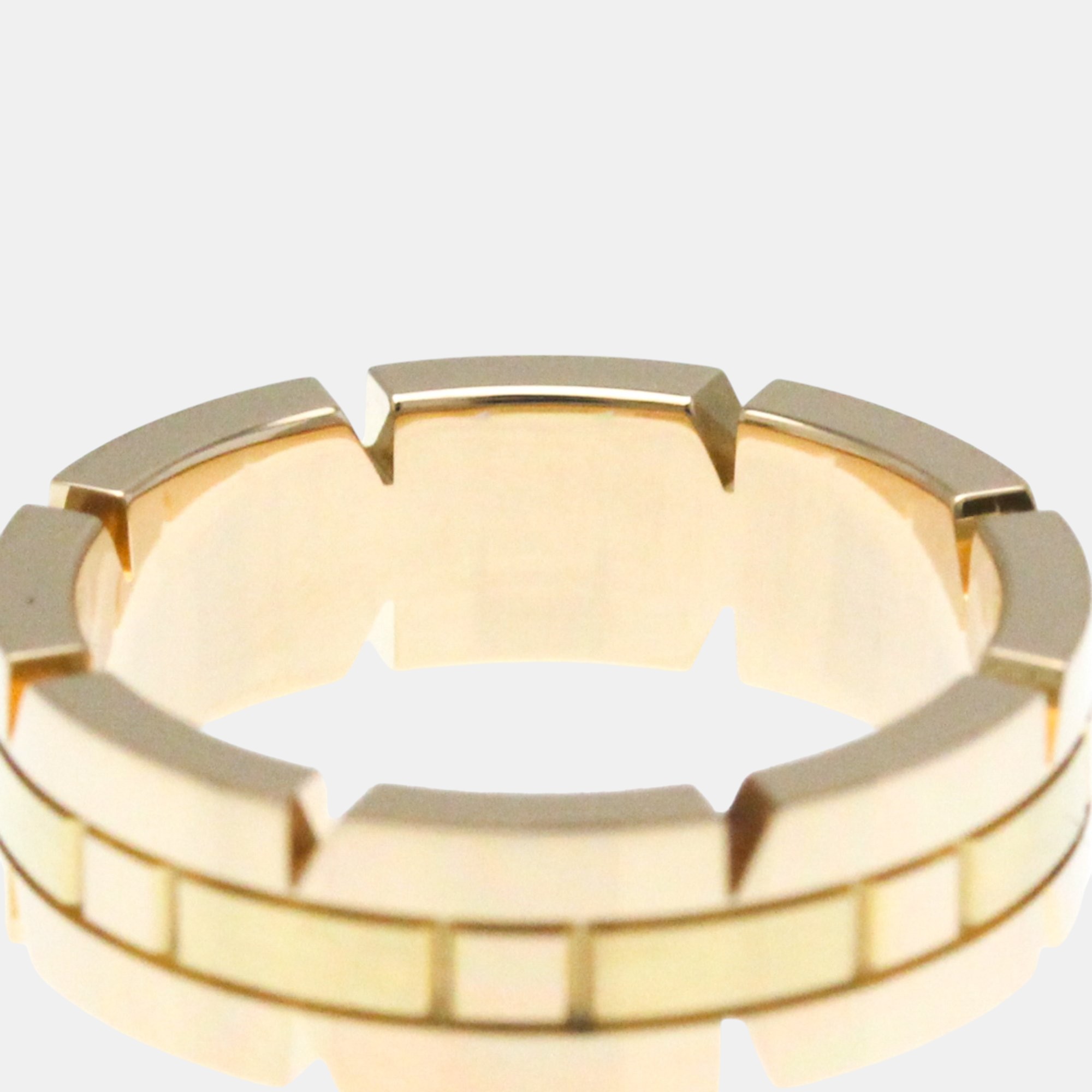 Cartier 18K Yellow Gold Tank Francaise Band Ring EU 53